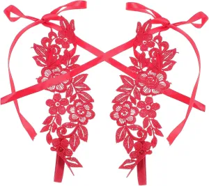 1Pair Lace Barefoot Sandals Hollow Design Ankle Footwear for Beach Weddings Comfortable Lightweight Summer Sandals present for Friends