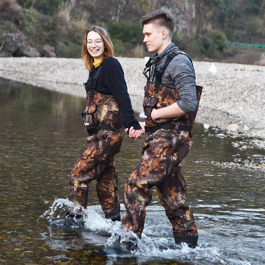 5mm Neoprene Waders with 1500g Weight Rubber Boots
