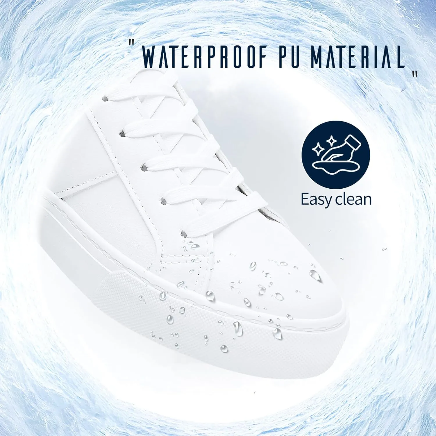 Adokoo Women's Fashion Sneakers PU Leather Casual Shoes White Tennis Low Top Shoes Womens Lace Up Sneakers