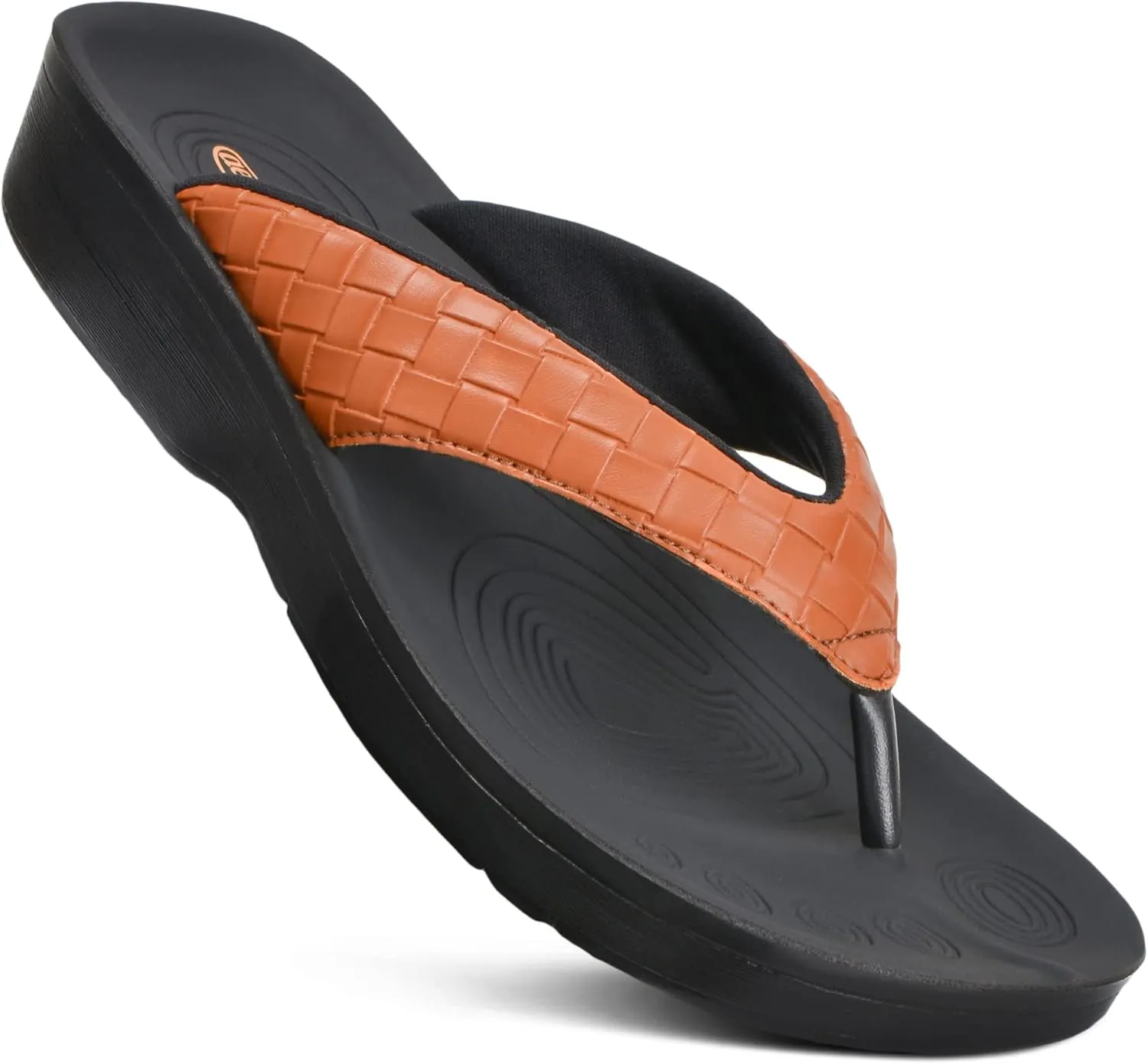 AEROTHOTIC Arch Support Flip Flops for women Stylish Cushioned Padded Straps with Soft Toe Post Slip on Footwear Dressy Travel Recovery Outdoor Comfortable Walking Women Sandals