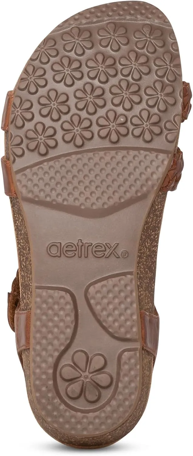Aetrex Women's Reese Orthopedic Gladiator Sandals for Women - Adjustable Womens Sandals with Removable Center Strap