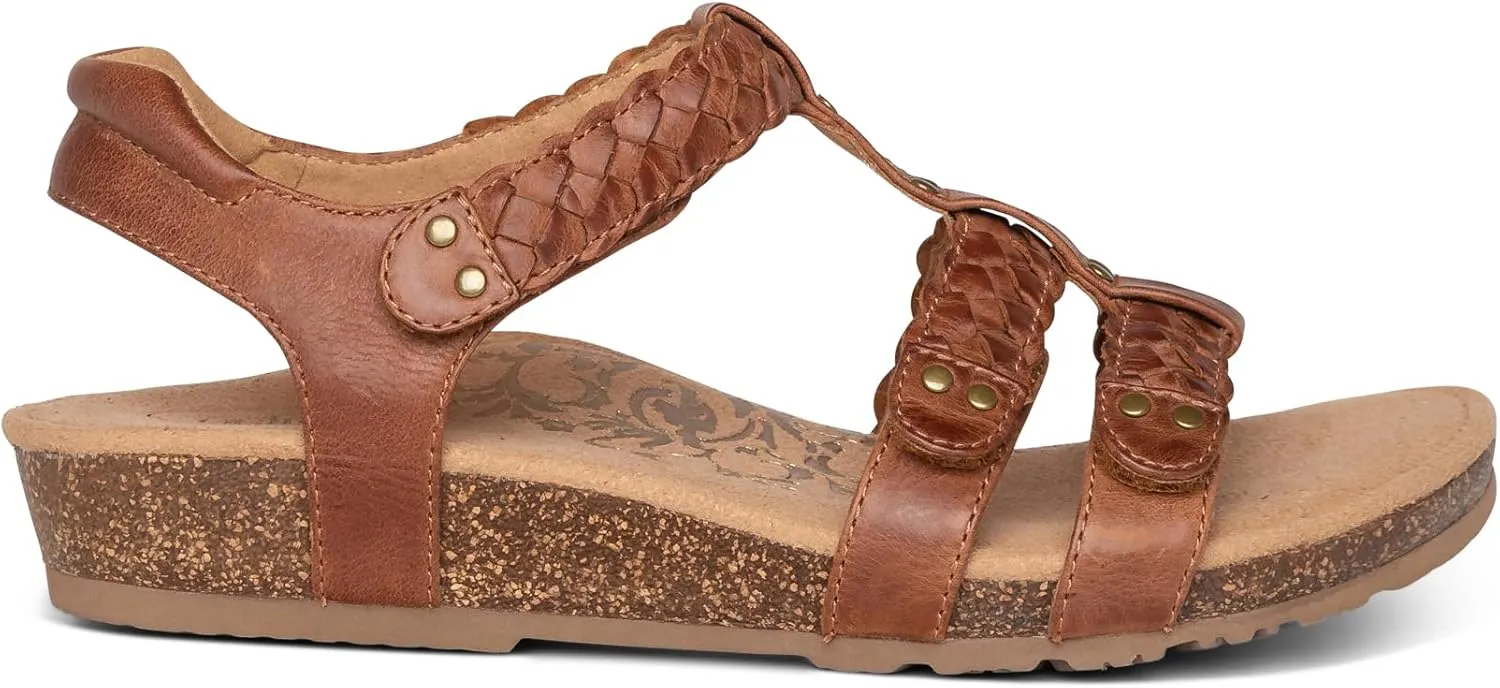 Aetrex Women's Reese Orthopedic Gladiator Sandals for Women - Adjustable Womens Sandals with Removable Center Strap