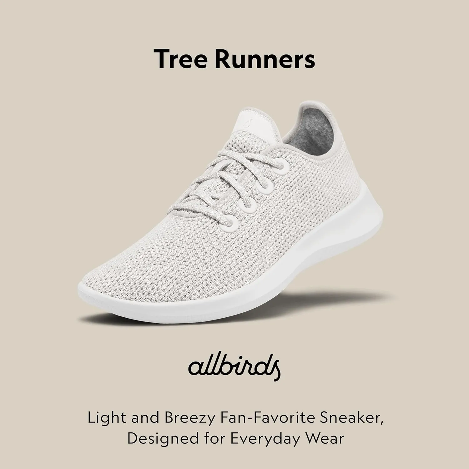 Allbirds Women’s Tree Runners Everyday Sneakers, Machine Washable Shoe Made with Natural Materials