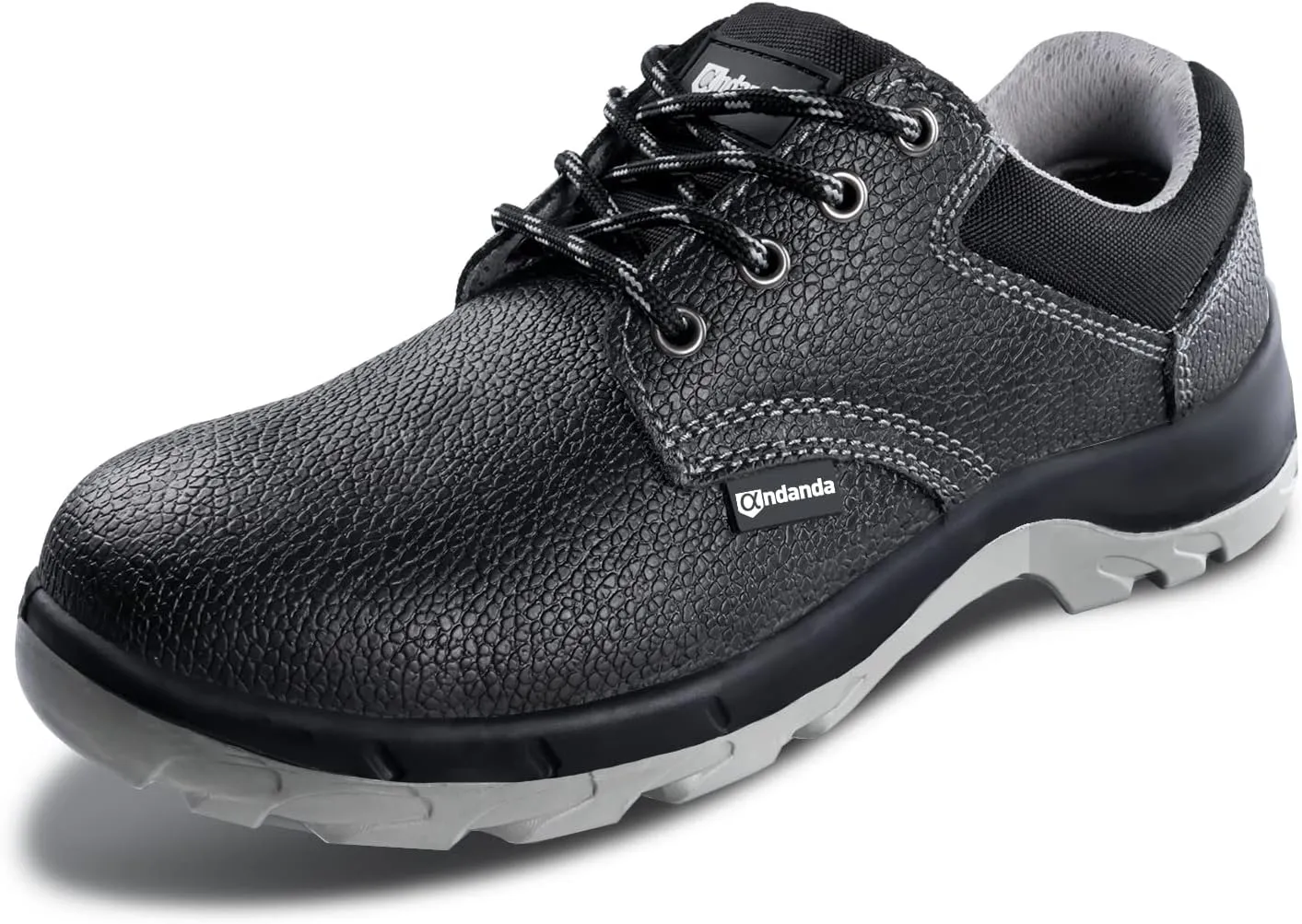 ANDANDA Steel Toe Shoes for Men Indestructible Puncture Proof Work Shoes Lightweight Comfortable Cowhide Upper Steel Toe Work Shoes for Construction Working