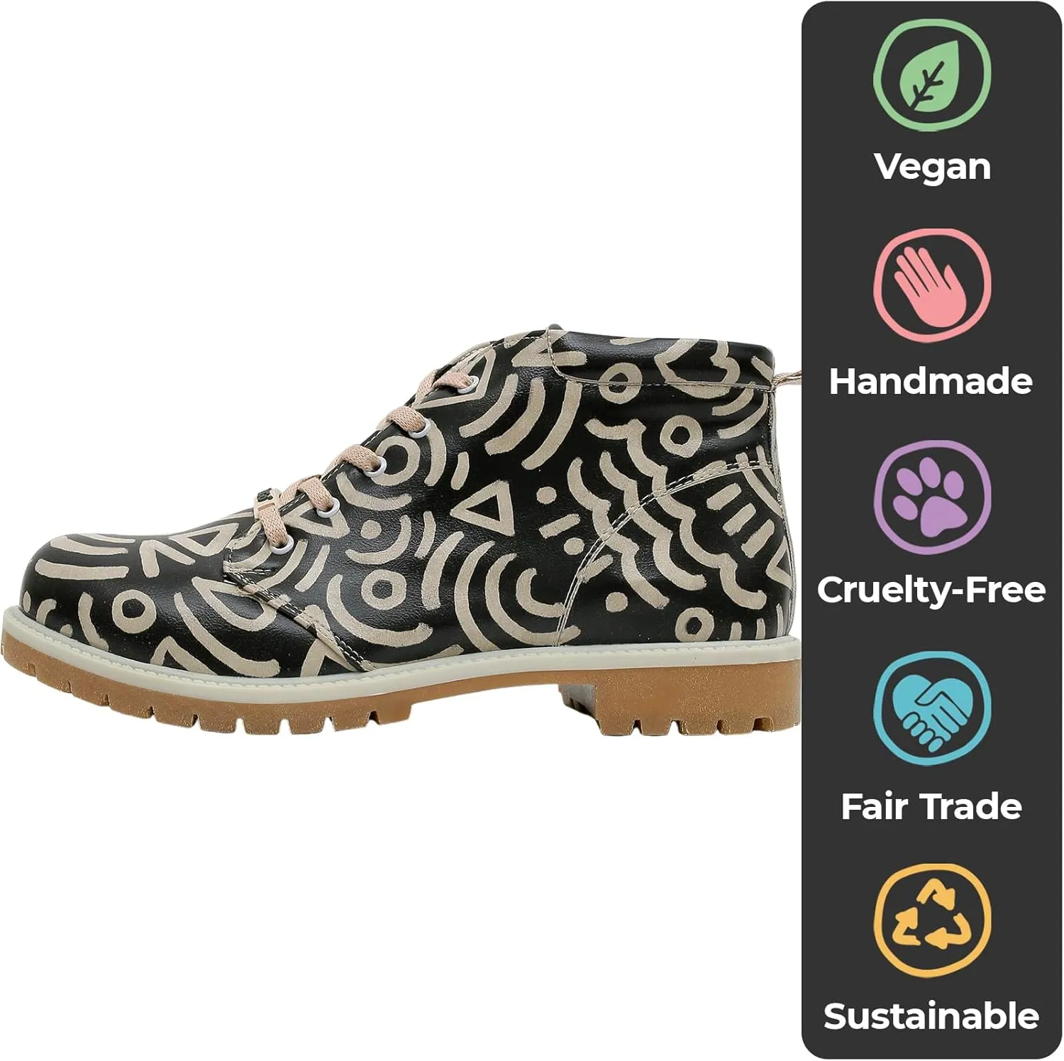 Ankle Boots for Men - Vegan Leather and Unique Design Casual Boots for Men