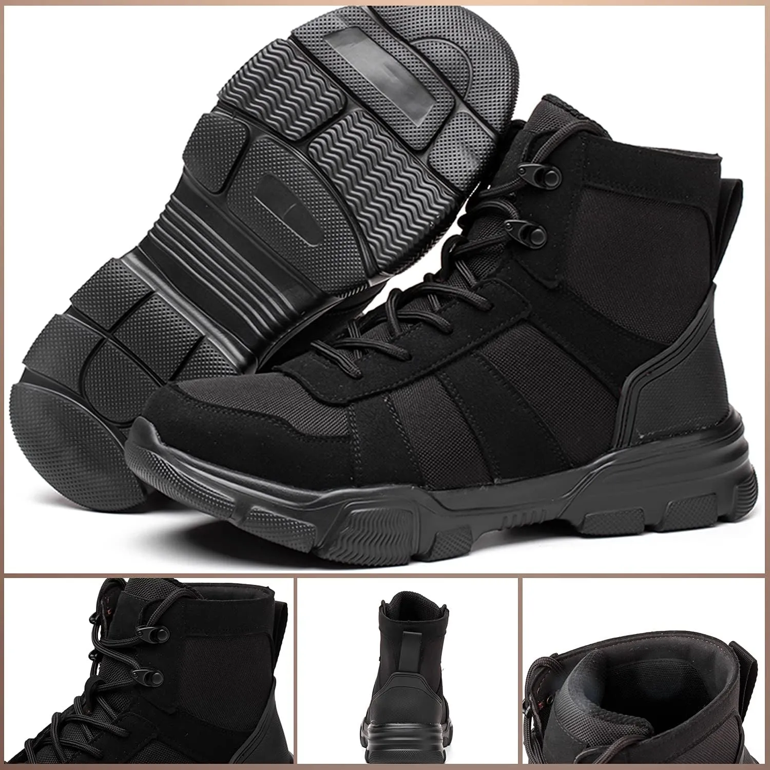 ARCHINSERT Safety Shoes for Men Women Outdoor Protection Steel Toe Shoes Waterproof Non Slip Resistance Construction Boots