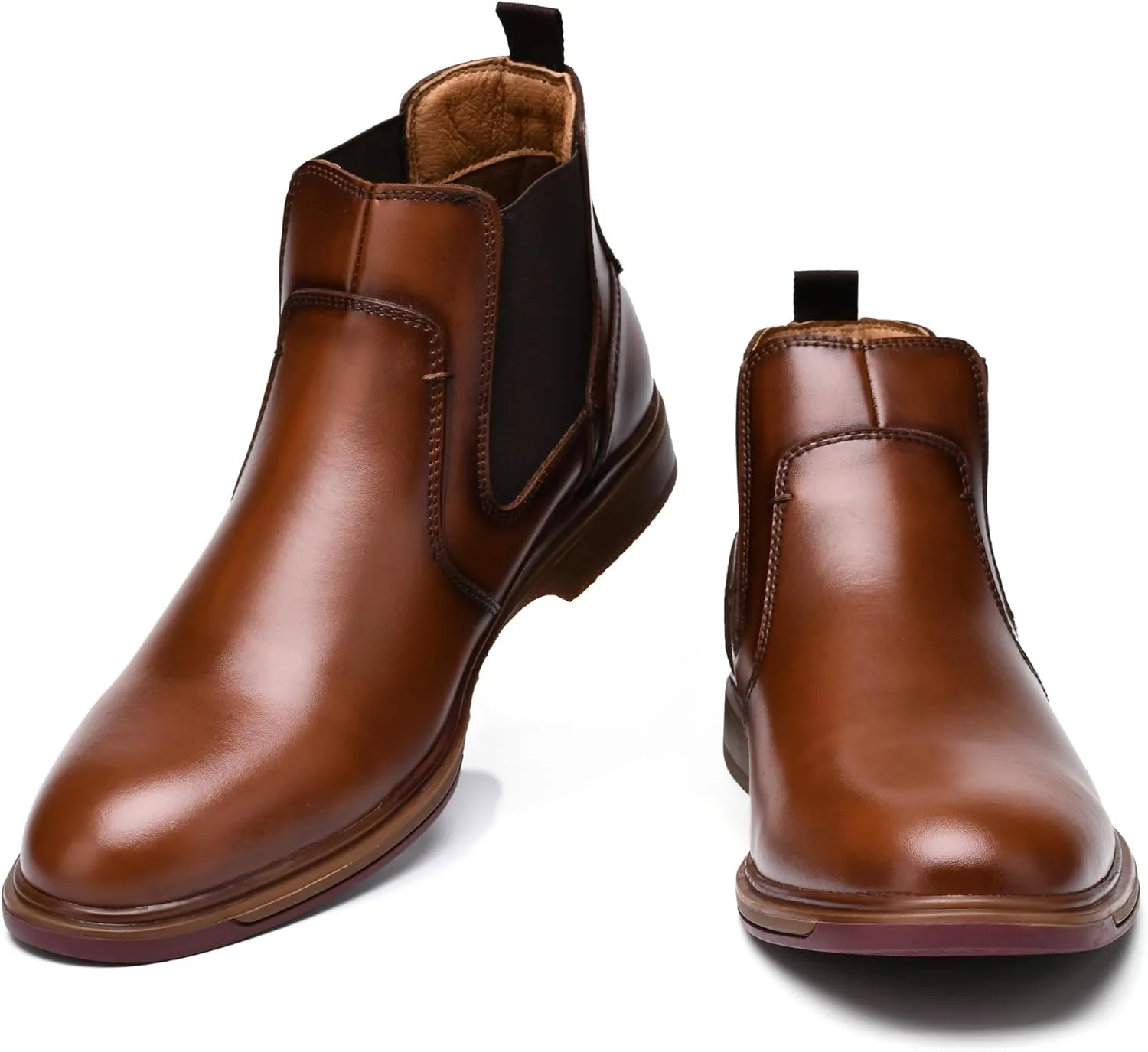Arkbird Mens Chelsea Dress Boots Side Zipper Genuine Leather Classic Fashion Casual Slip-on Ankle Boots for Men