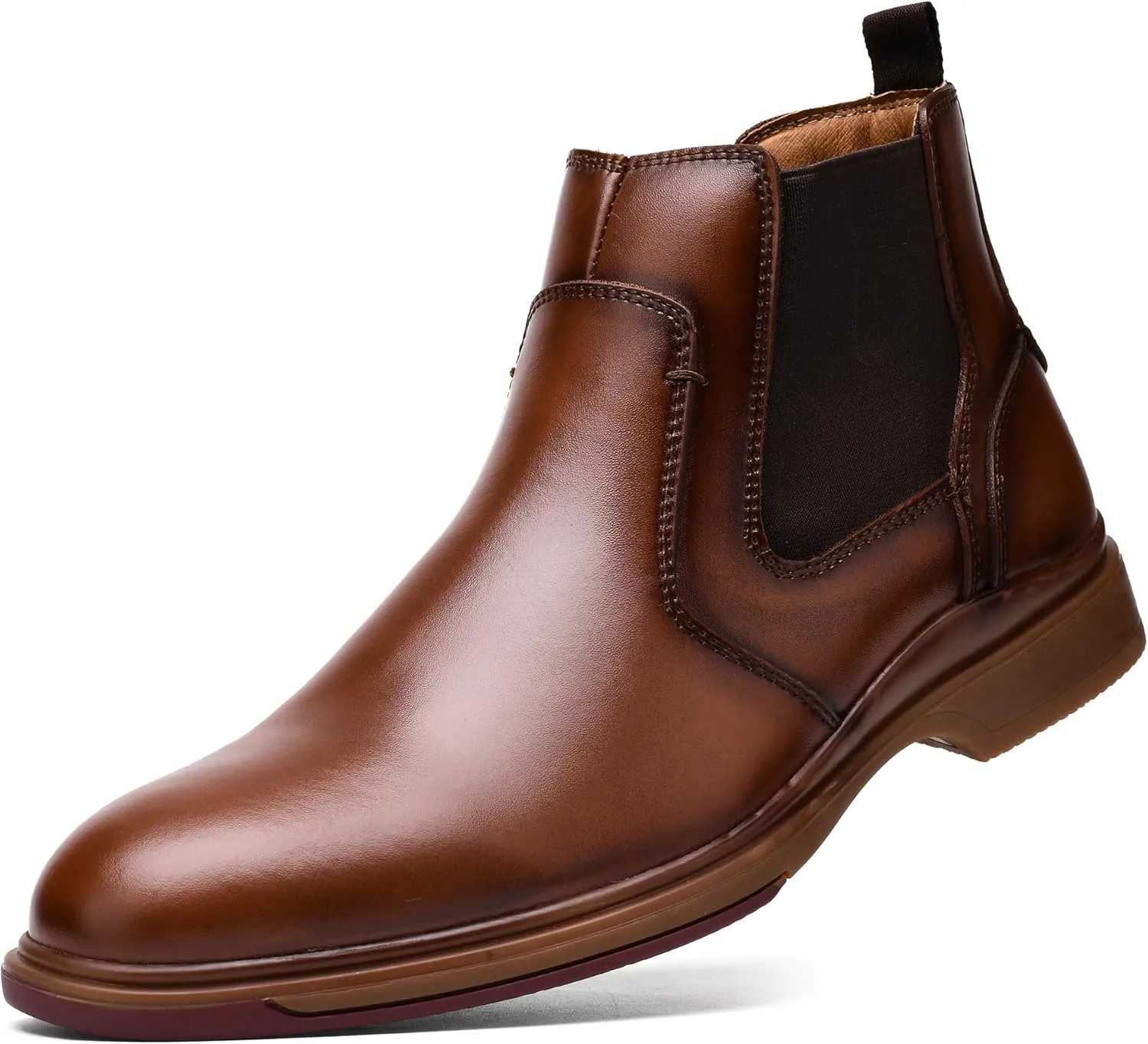 Arkbird Mens Chelsea Dress Boots Side Zipper Genuine Leather Classic Fashion Casual Slip-on Ankle Boots for Men