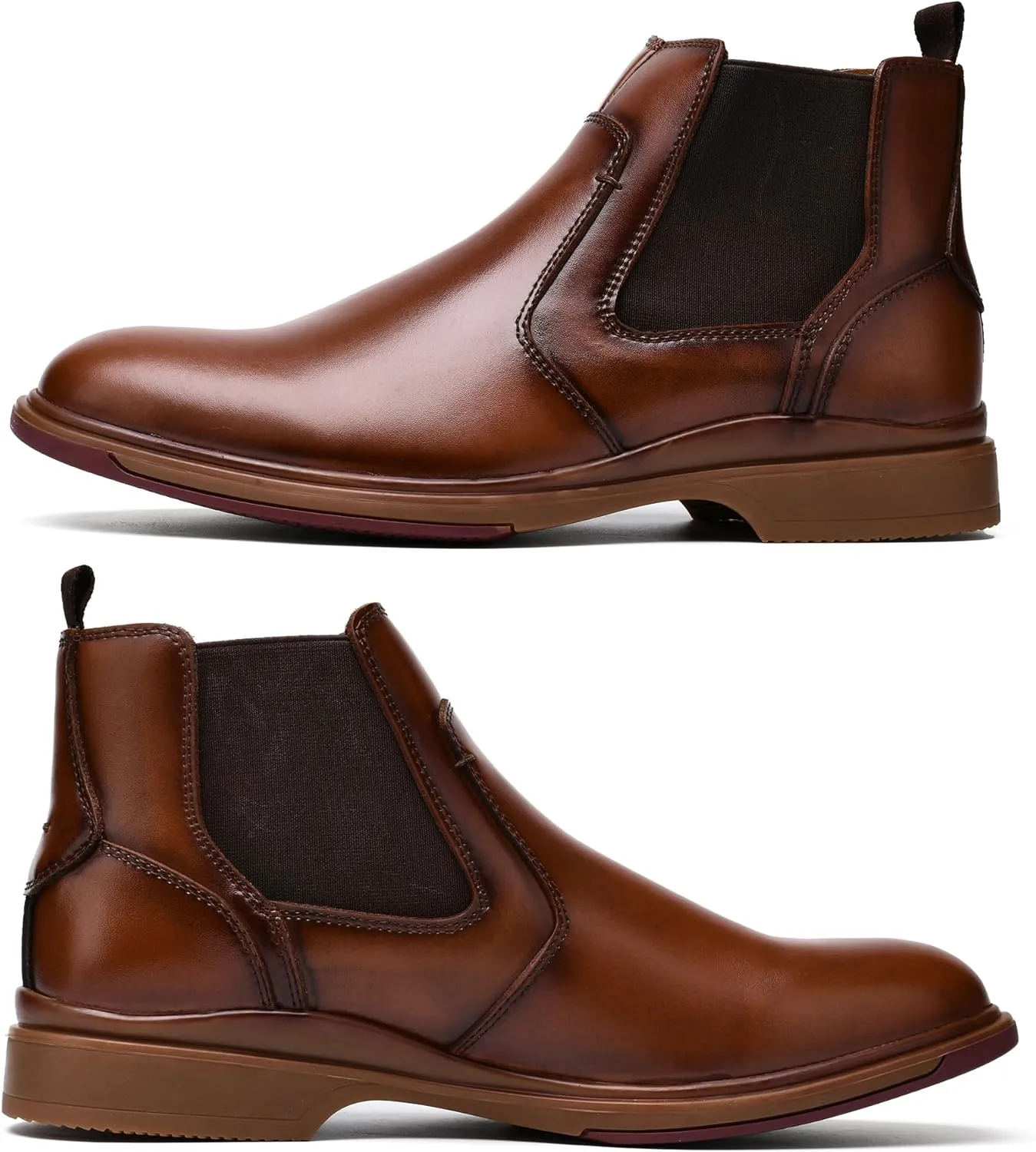 Arkbird Mens Chelsea Dress Boots Side Zipper Genuine Leather Classic Fashion Casual Slip-on Ankle Boots for Men