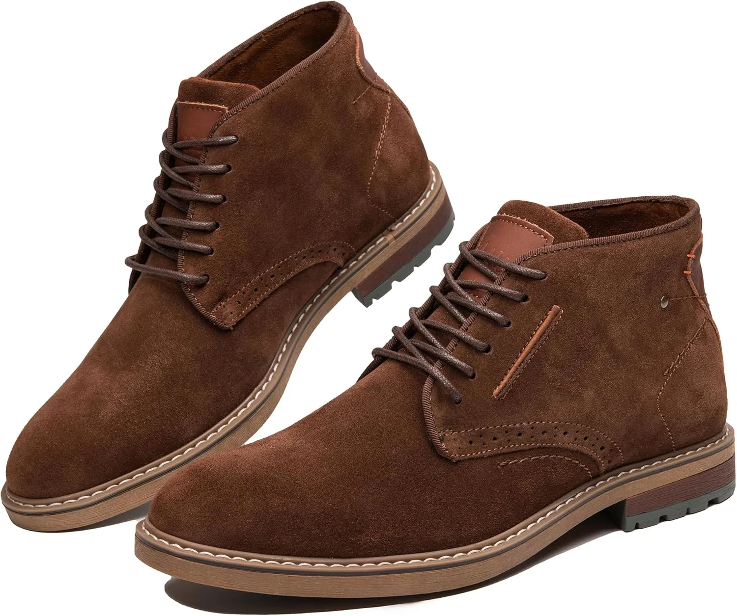 Arkbird Mens Chukka Boots Suede Leather Classic Fashion Casual Ankle Lace-up Dress Boots for Men