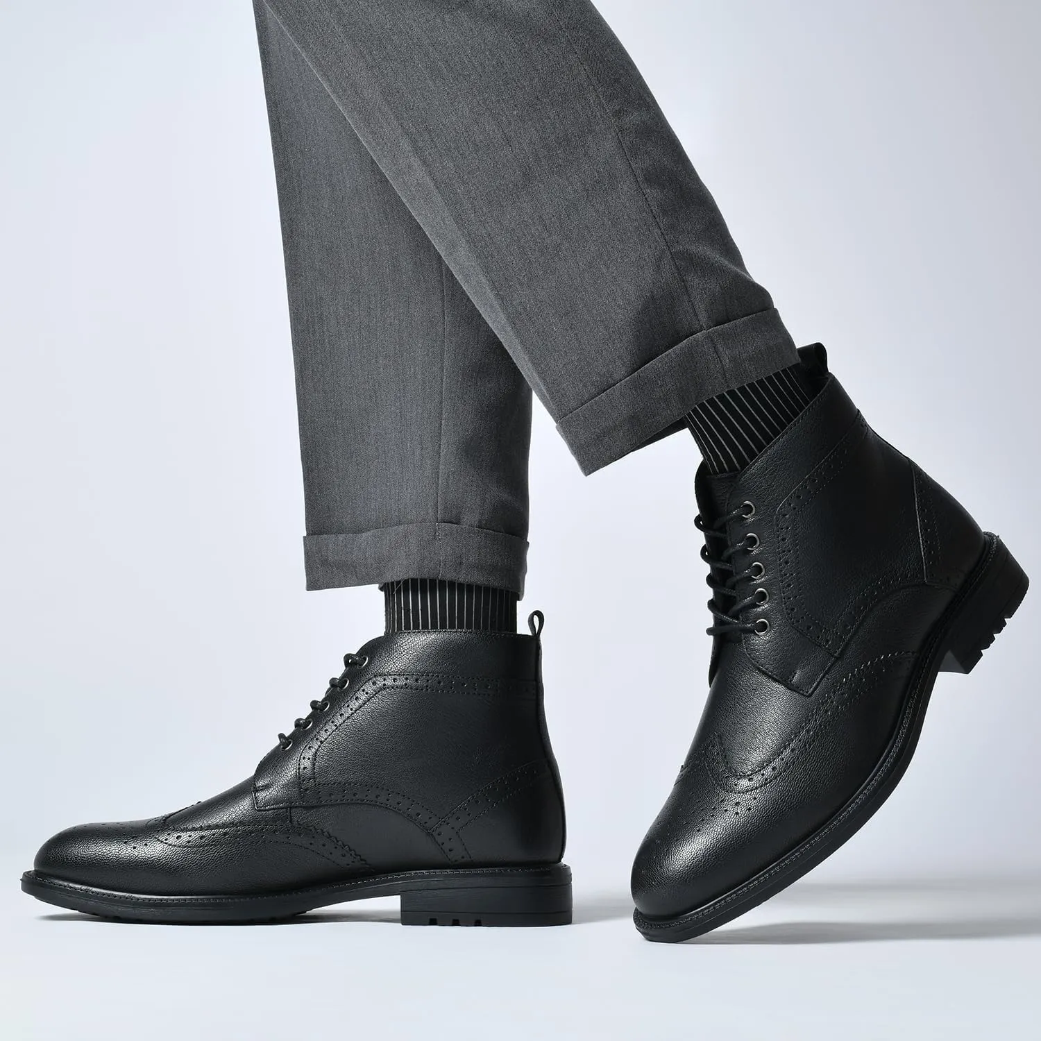 Arkbird Mens Oxford Dress Boots Fashion Casual Genuine Leather Brogue Chukka Ankle Boot for Men