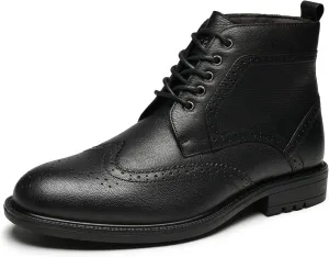 Arkbird Mens Oxford Dress Boots Fashion Casual Genuine Leather Brogue Chukka Ankle Boot for Men
