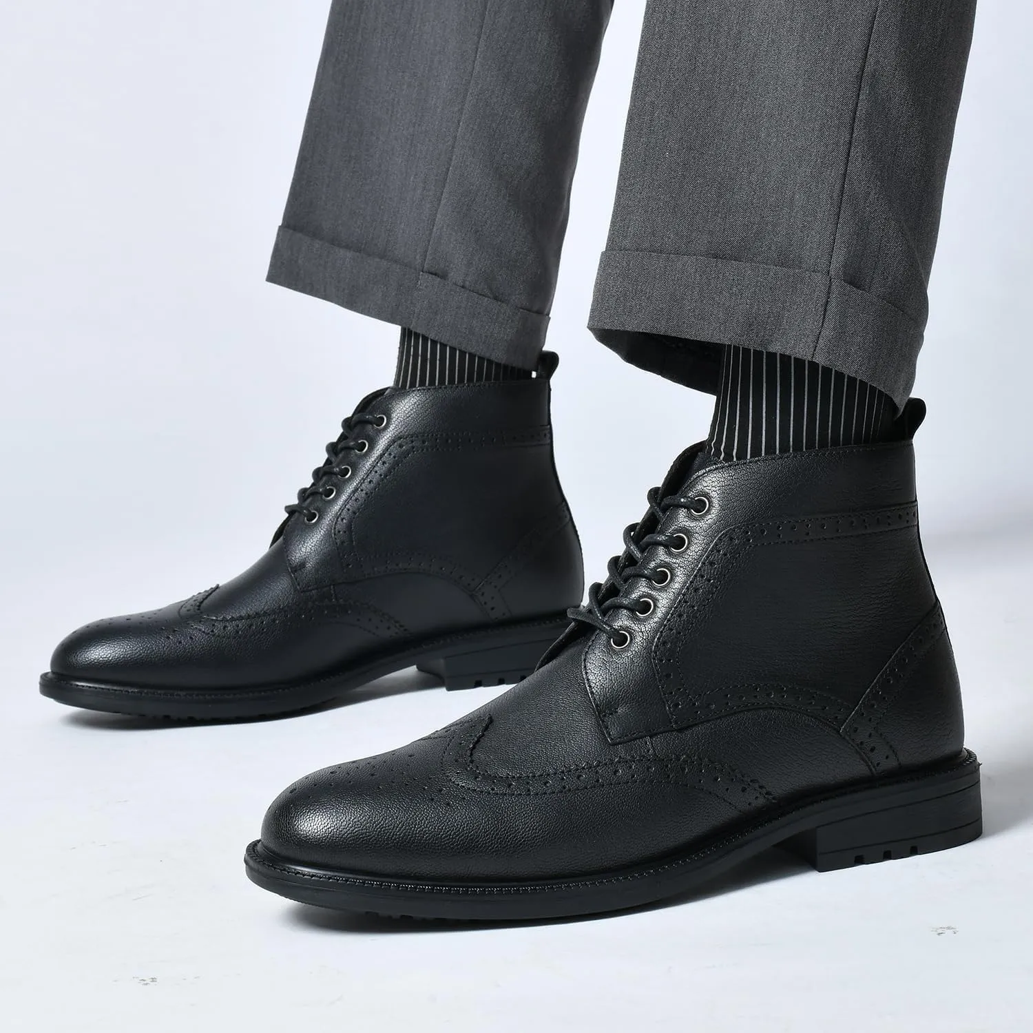 Arkbird Mens Oxford Dress Boots Fashion Casual Genuine Leather Brogue Chukka Ankle Boot for Men