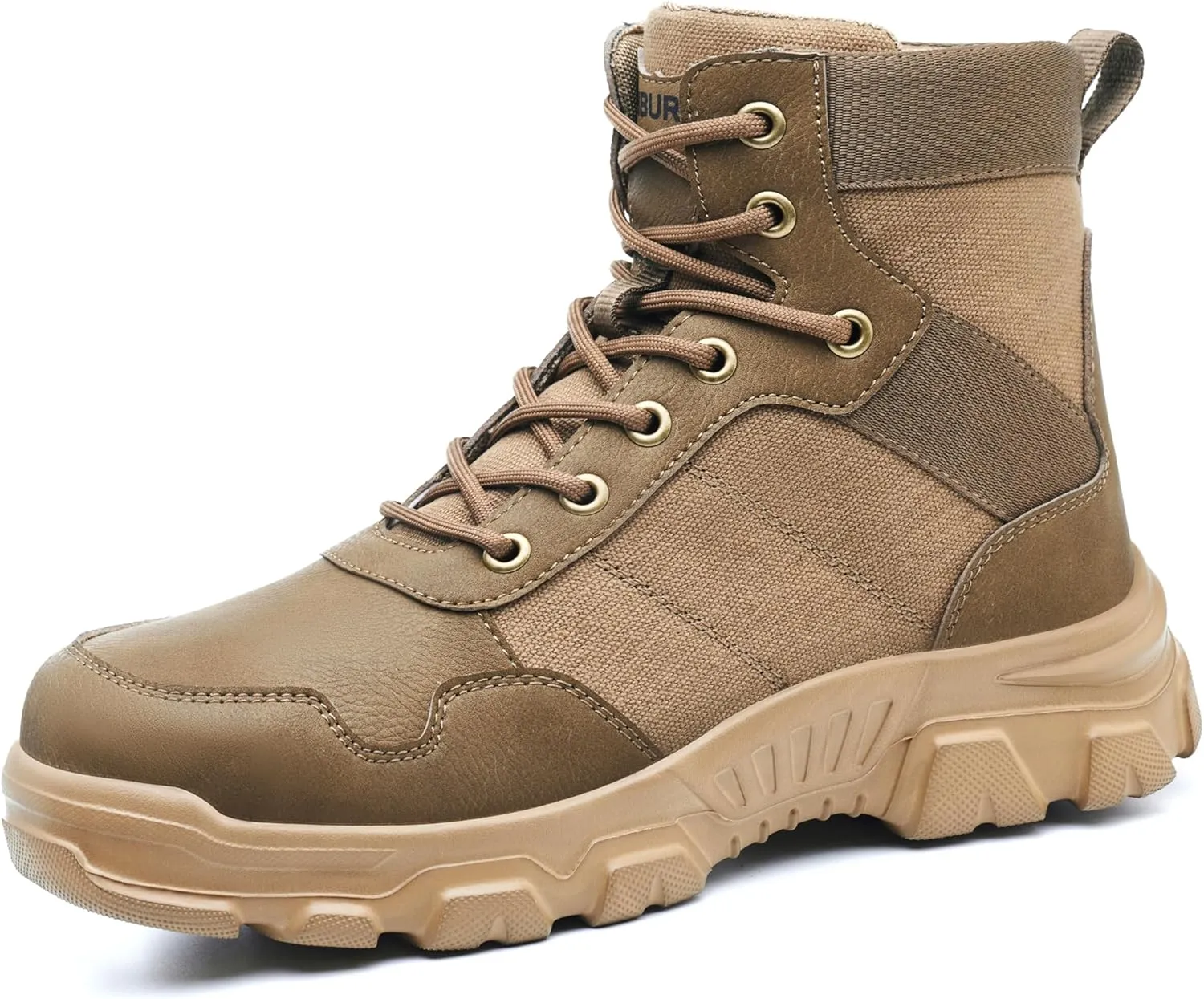 Asiman Steel Toe Boots for Men Women Indestructible Safety Work Shoes Breathable Lightweight High Top Steel Toe Safety Shoes Slip Resistant Construction Work Boots