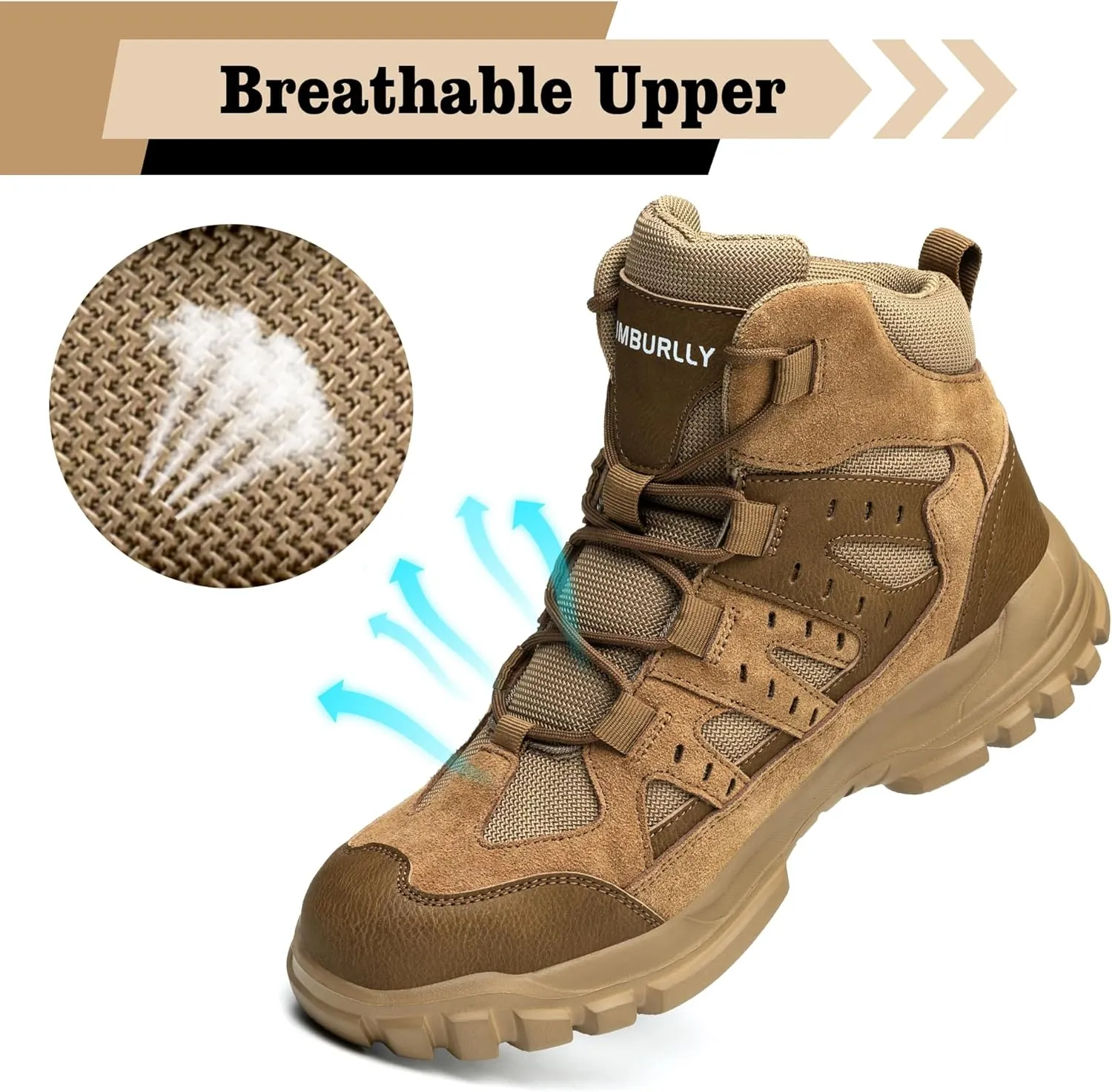 Asiman Steel Toe Boots for Men Women Industrial Construction Safety Boots Lightweight Comfortable Work Shoes Non-Slip Puncture Proof Composite Toe Shoes