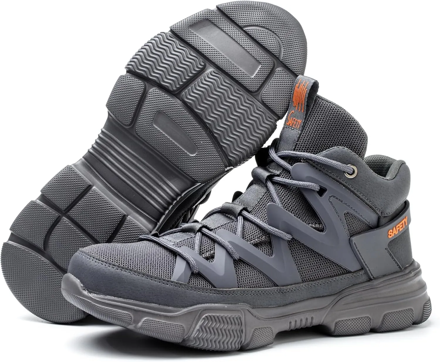 Asiman Steel Toe Shoes for Men Women Indestructible Lightweight Comfortable Safety Work Shoes Slip-Resistant Composite Toe Construction Boots
