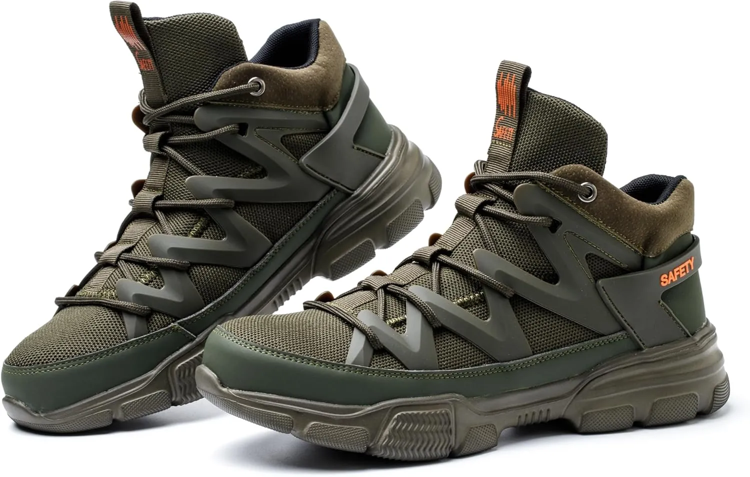 Asiman Steel Toe Shoes for Men Women Indestructible Lightweight Comfortable Safety Work Shoes Slip-Resistant Composite Toe Construction Boots