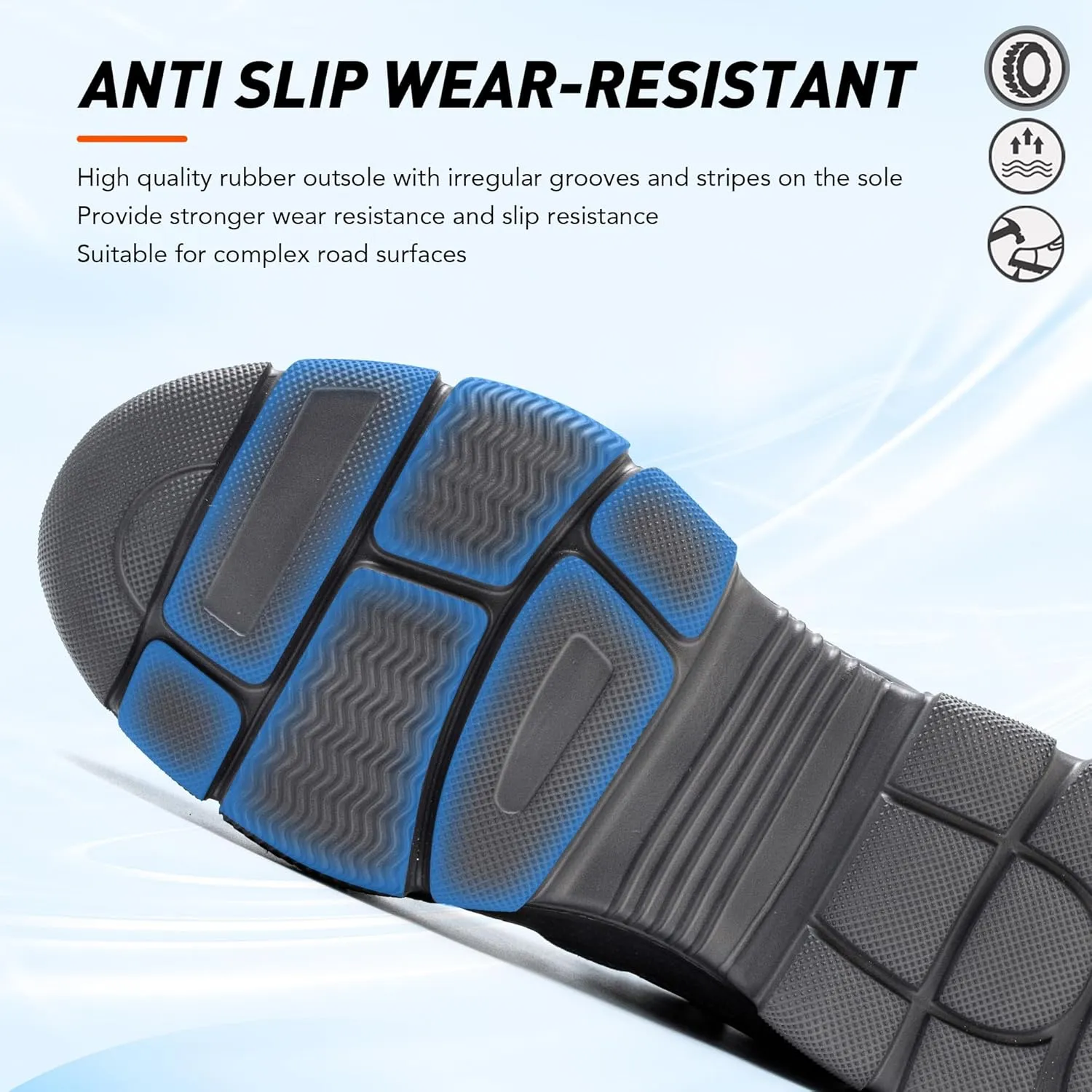Asiman Steel Toe Shoes for Men Women Indestructible Lightweight Comfortable Safety Work Shoes Slip-Resistant Composite Toe Construction Boots