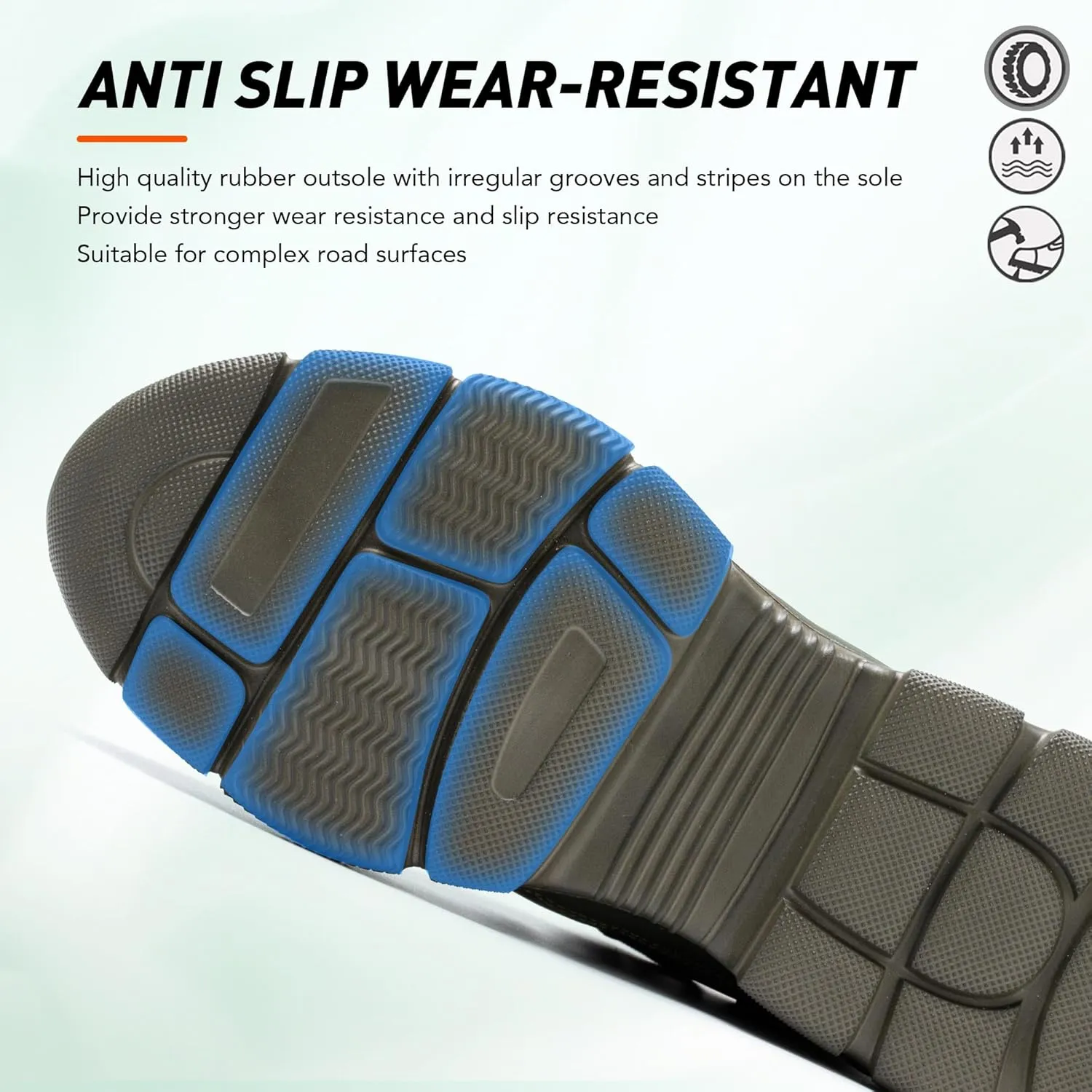 Asiman Steel Toe Shoes for Men Women Indestructible Lightweight Comfortable Safety Work Shoes Slip-Resistant Composite Toe Construction Boots