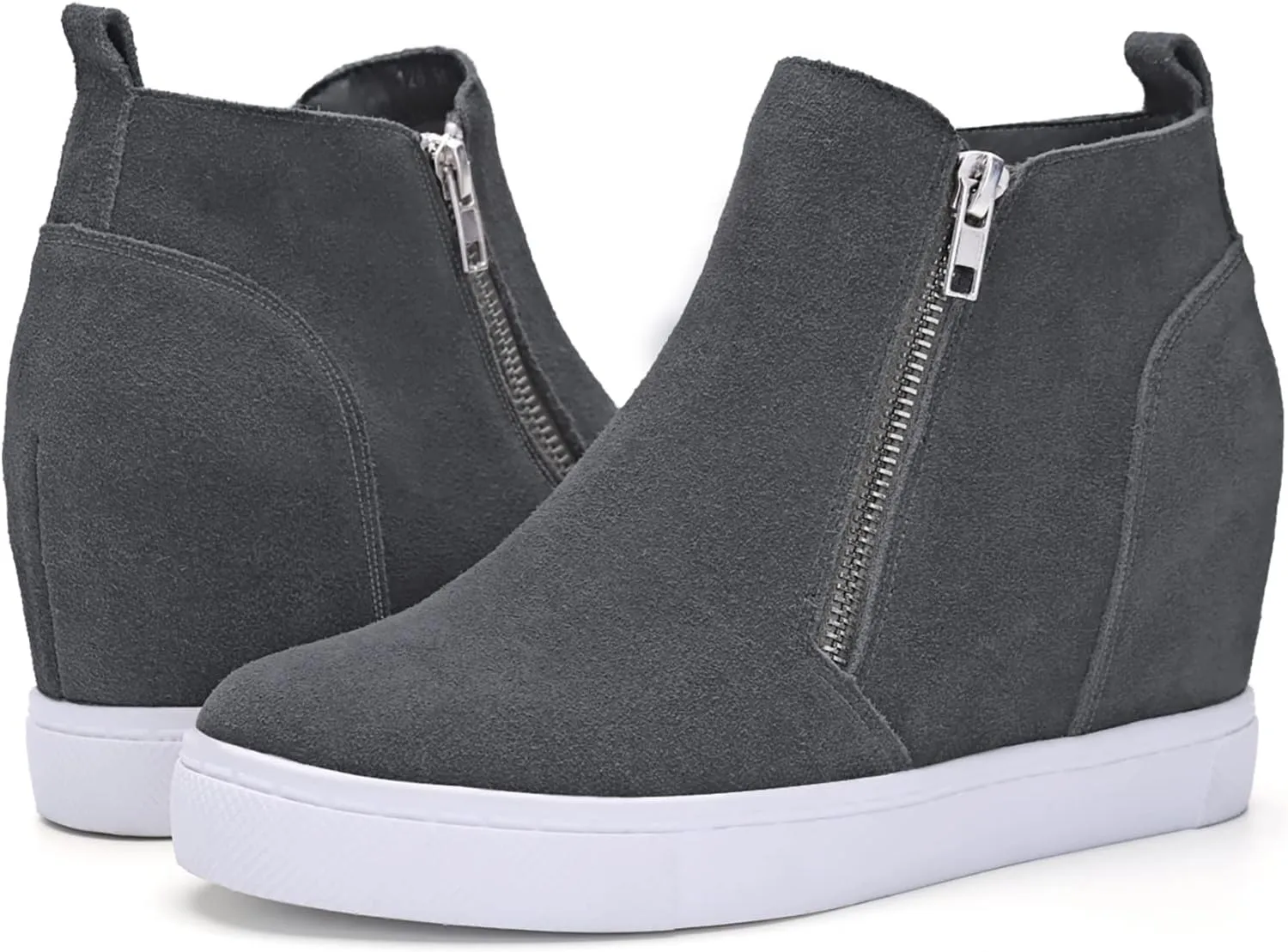 Athlefit Women's Wedge Sneakers Hidden Heel Platform Wedge Booties Hidden Wedgie Sneakers