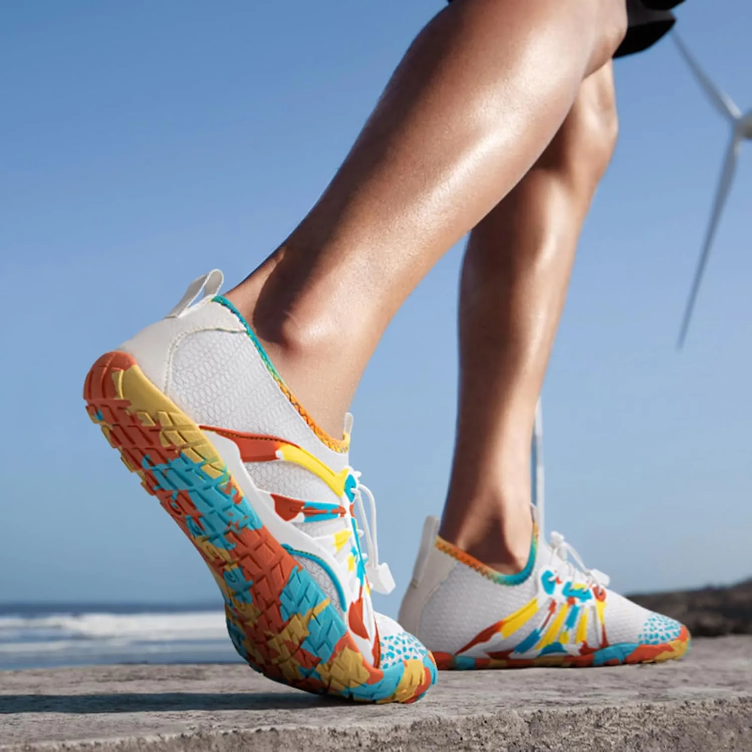 ATHMILE Water Shoes for Women Men Quick-Dry Lightweight Barefoot Beach Pool Aqua Shoes for Swim Hiking Snorkeling Kayak
