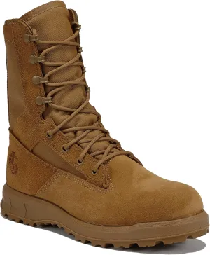 B Belleville Arm Your Feet 510 MEF 8 Inch Ultralight Marine Corps Combat Boots for Men (EGA) - Certified USMC Coyote Brown Leather with High Traction Vibram Outsole, Berry Compliant