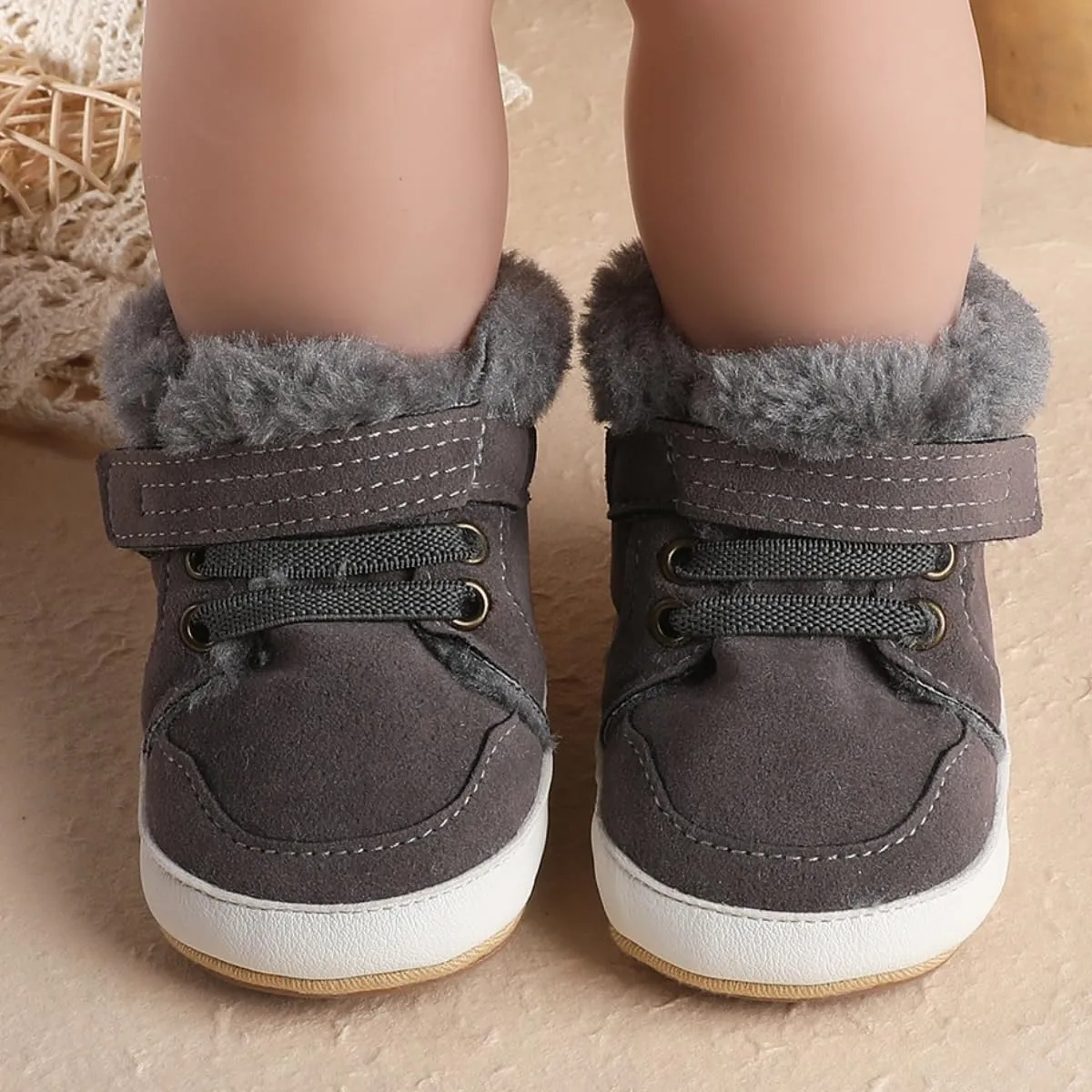 Baby Boys Girls High Top Ankle PU Leather Sneakers Soft Rubber Sole Infant Moccasins Newborn Oxford Loafers Anti-Slip Toddler Wedding Uniform Dress Shoes
