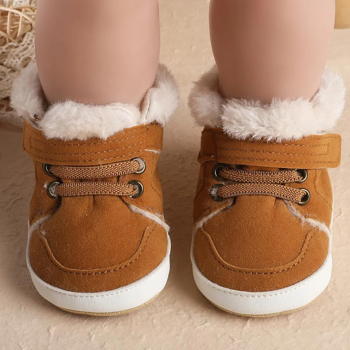 Baby Boys Girls High Top Ankle PU Leather Sneakers Soft Rubber Sole Infant Moccasins Newborn Oxford Loafers Anti-Slip Toddler Wedding Uniform Dress Shoes
