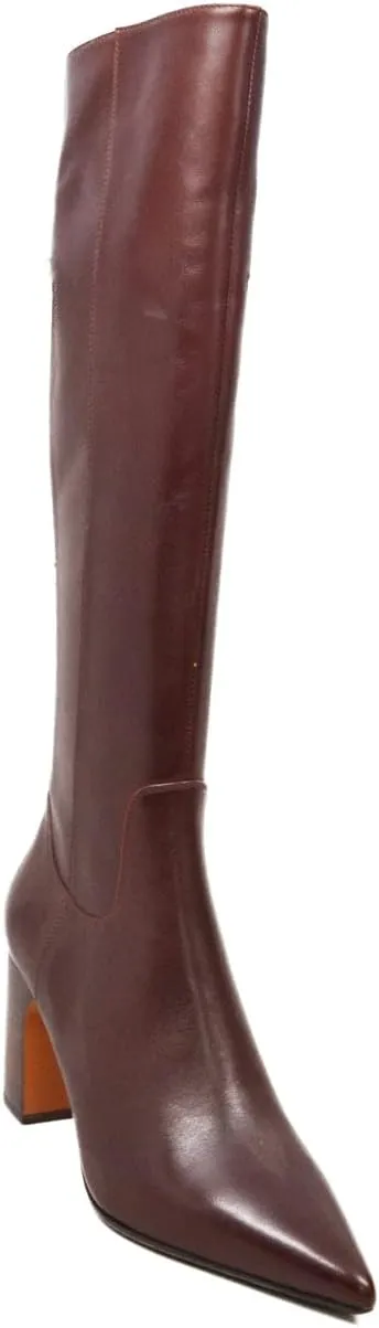 Barcelona Women's Leather Slim Calf dress Boot 13"-14" calf size