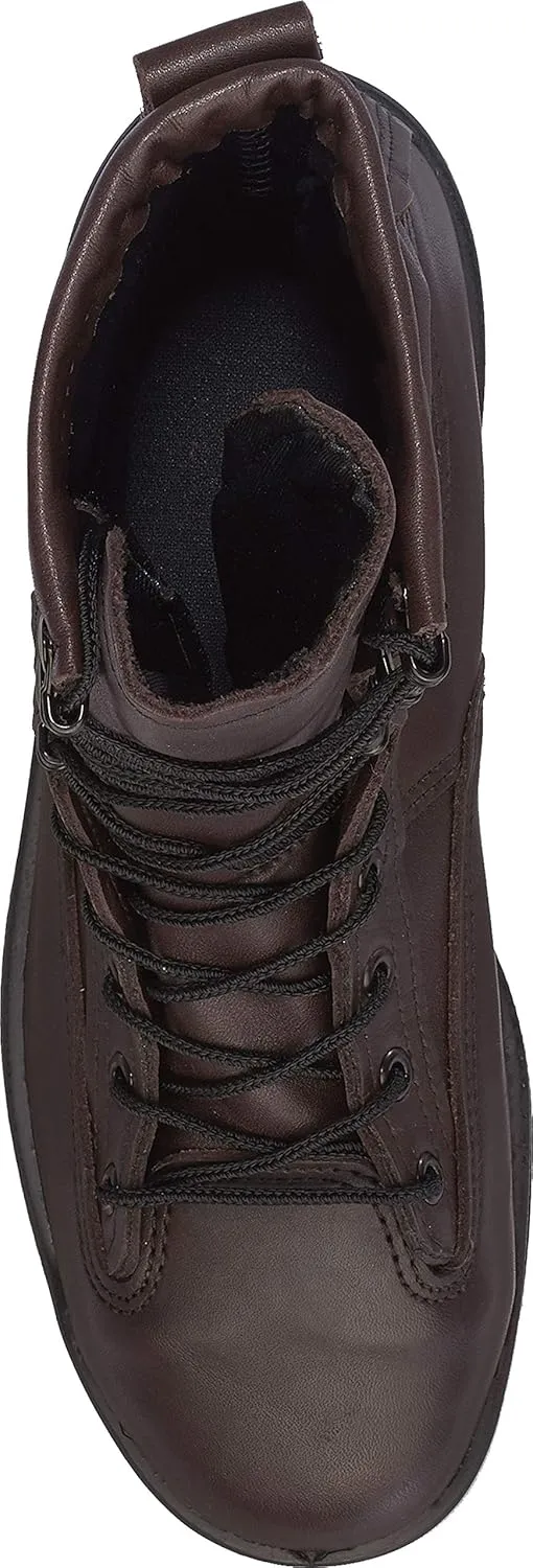 Belleville 330 ST 8 Inch Wet Weather Steel Toe Flight Combat Boots for Men - USMC Navy Aviator Brown Leather with Dri-Lex Lining and Vibram Chevron Outsole; Berry Compliant