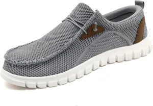 Black Shoes Mens Loafers & Slip-ons|Casual Dress Business Boat Shoes Lightweight Slip on Walking Sneakers Slippers