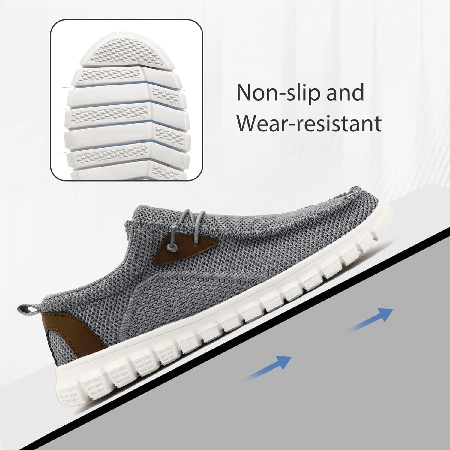 Black Shoes Mens Loafers & Slip-ons|Casual Dress Business Boat Shoes Lightweight Slip on Walking Sneakers Slippers