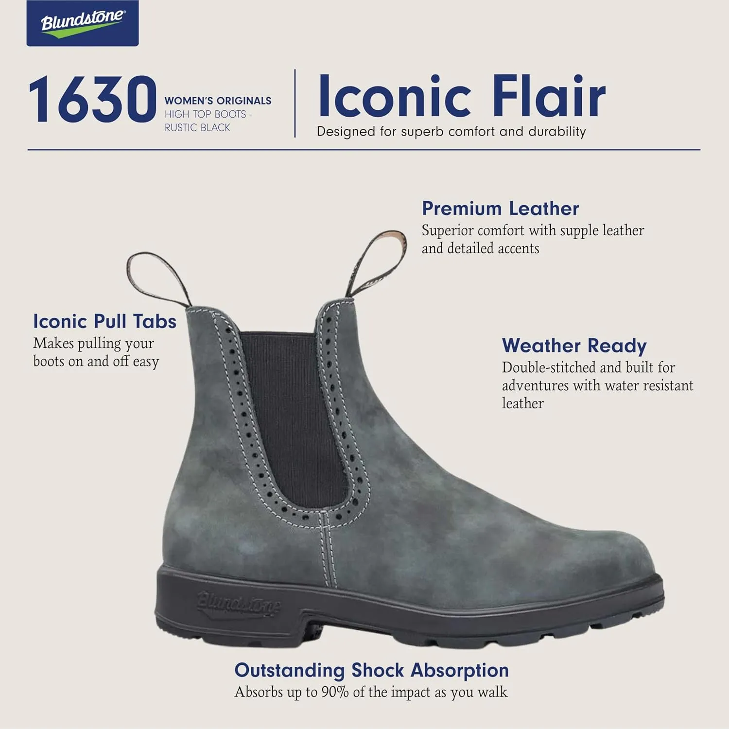 Blundstone High Top Chelsea Boots - Women