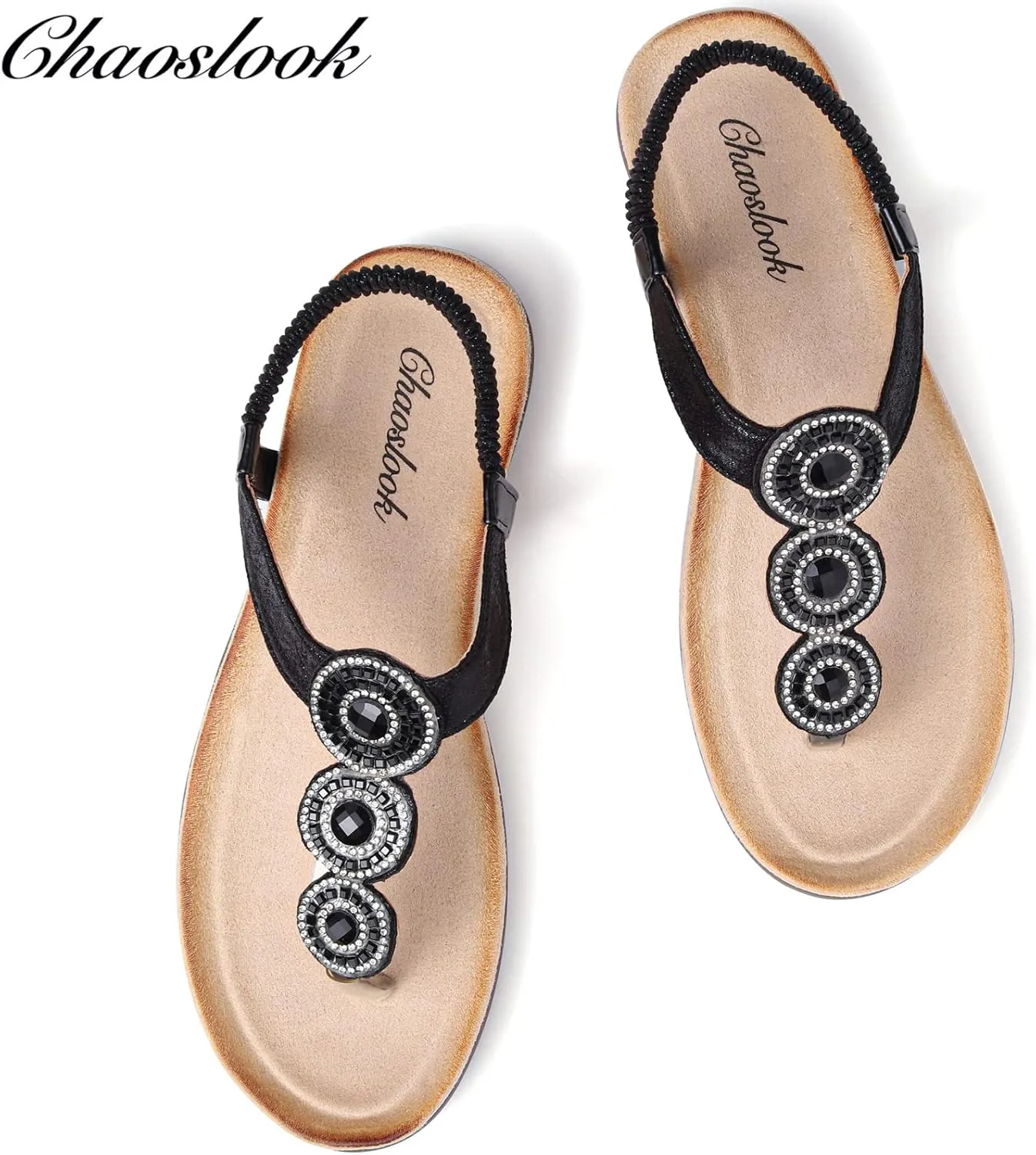 Bohemian Dress Sandals Womens Casual Flats Sandals Comfortable Ankle Strap Summer Boho Thong Sandals