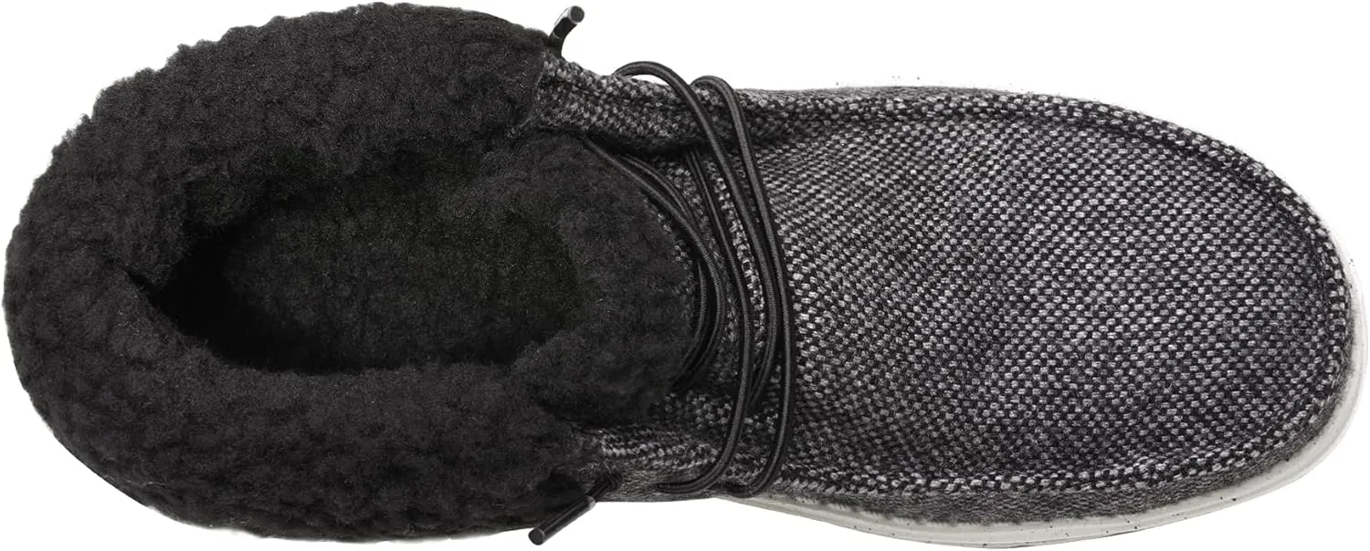 Bruno Marc Women's Ankle Fur Lace-up Warm Boots