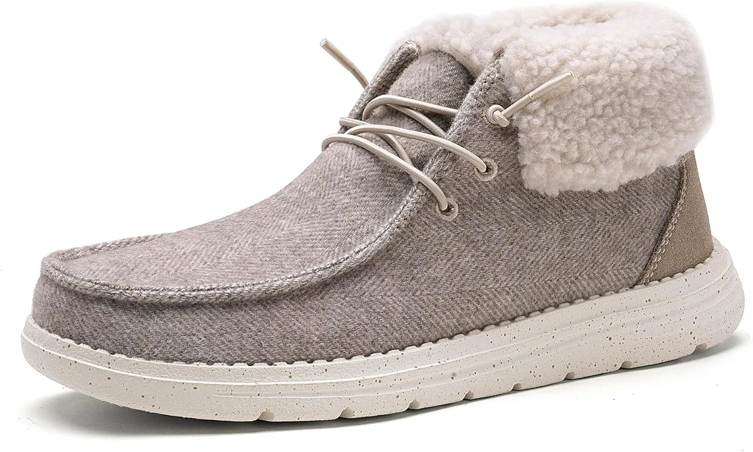 Bruno Marc Women's Ankle Fur Lace-up Warm Boots