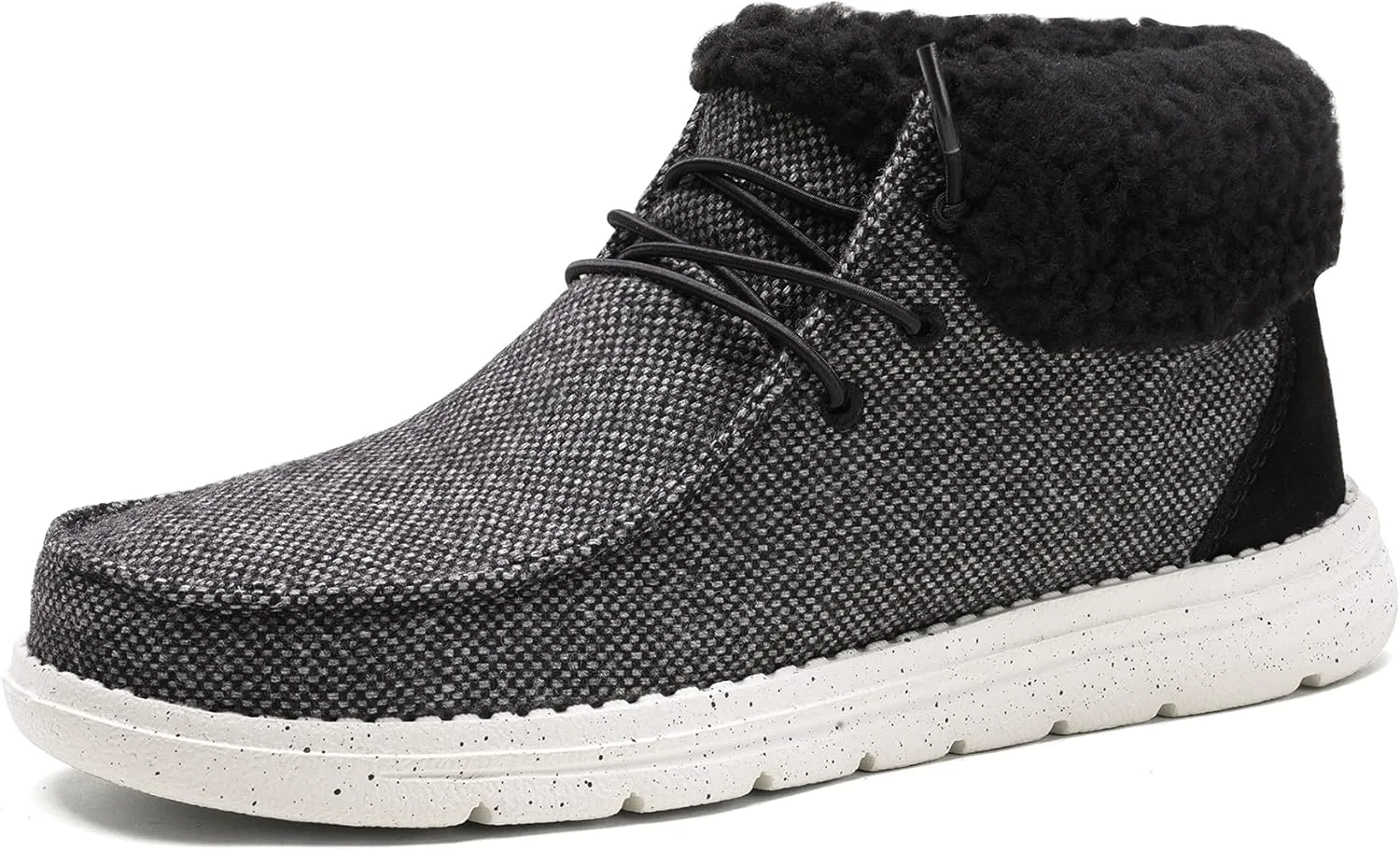 Bruno Marc Women's Ankle Fur Lace-up Warm Boots
