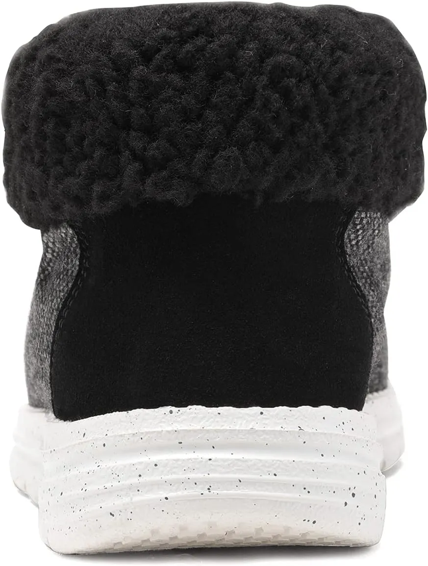 Bruno Marc Women's Ankle Fur Lace-up Warm Boots