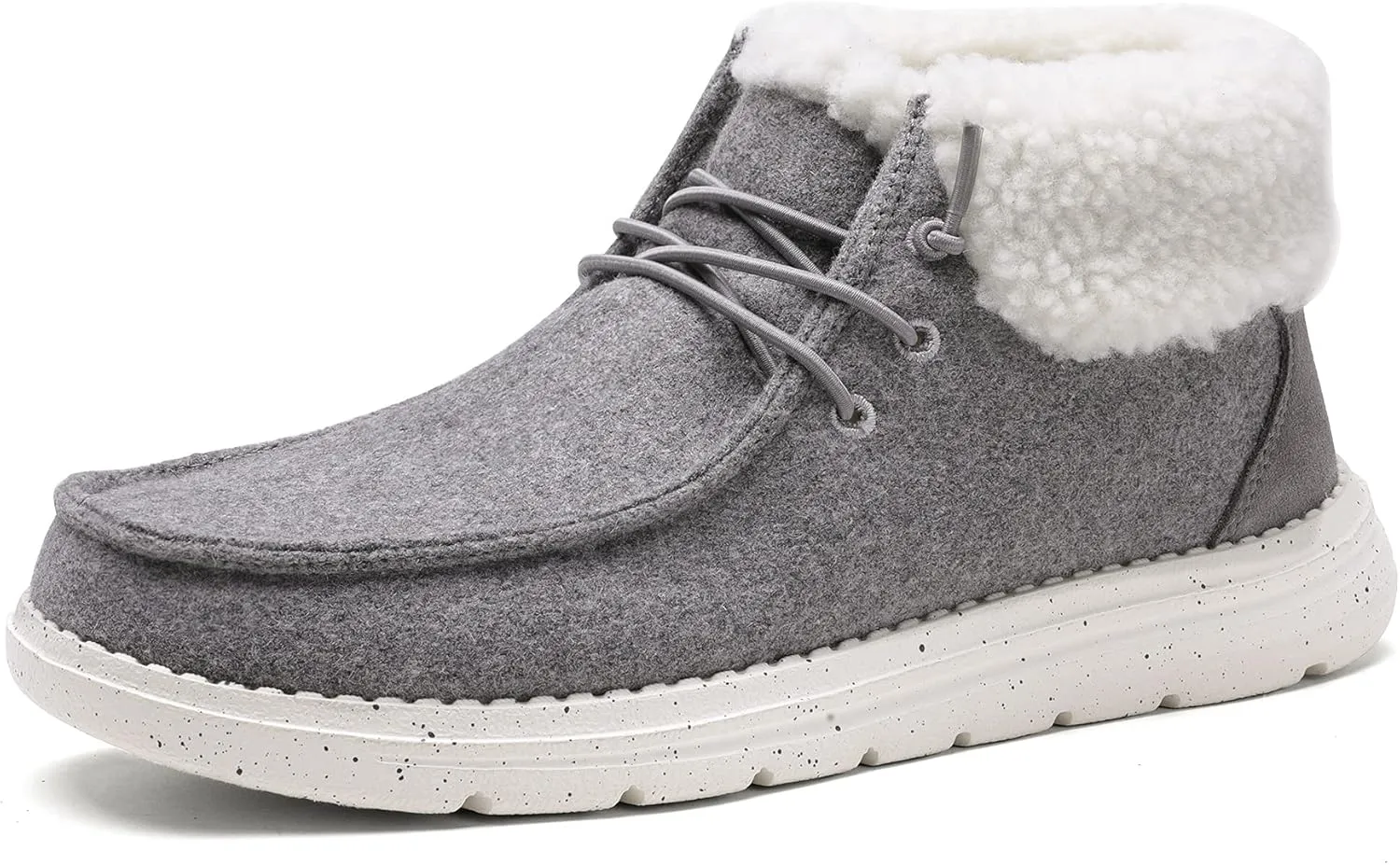 Bruno Marc Women's Ankle Fur Lace-up Warm Boots