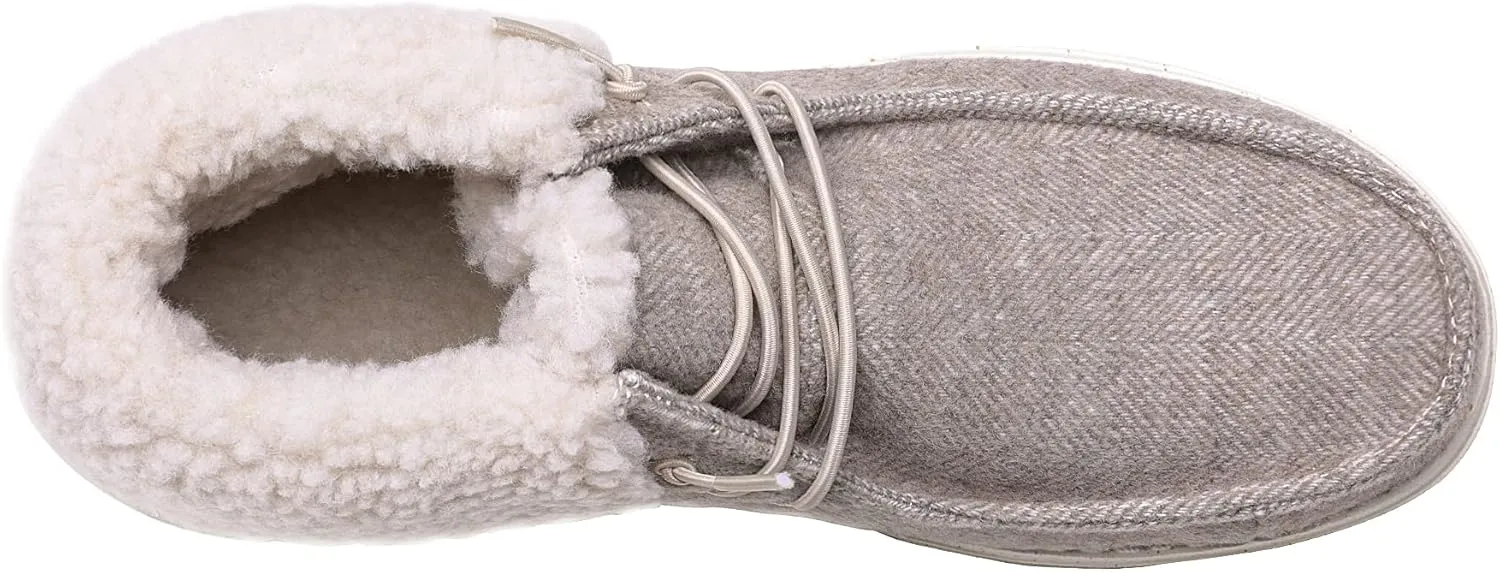 Bruno Marc Women's Ankle Fur Lace-up Warm Boots