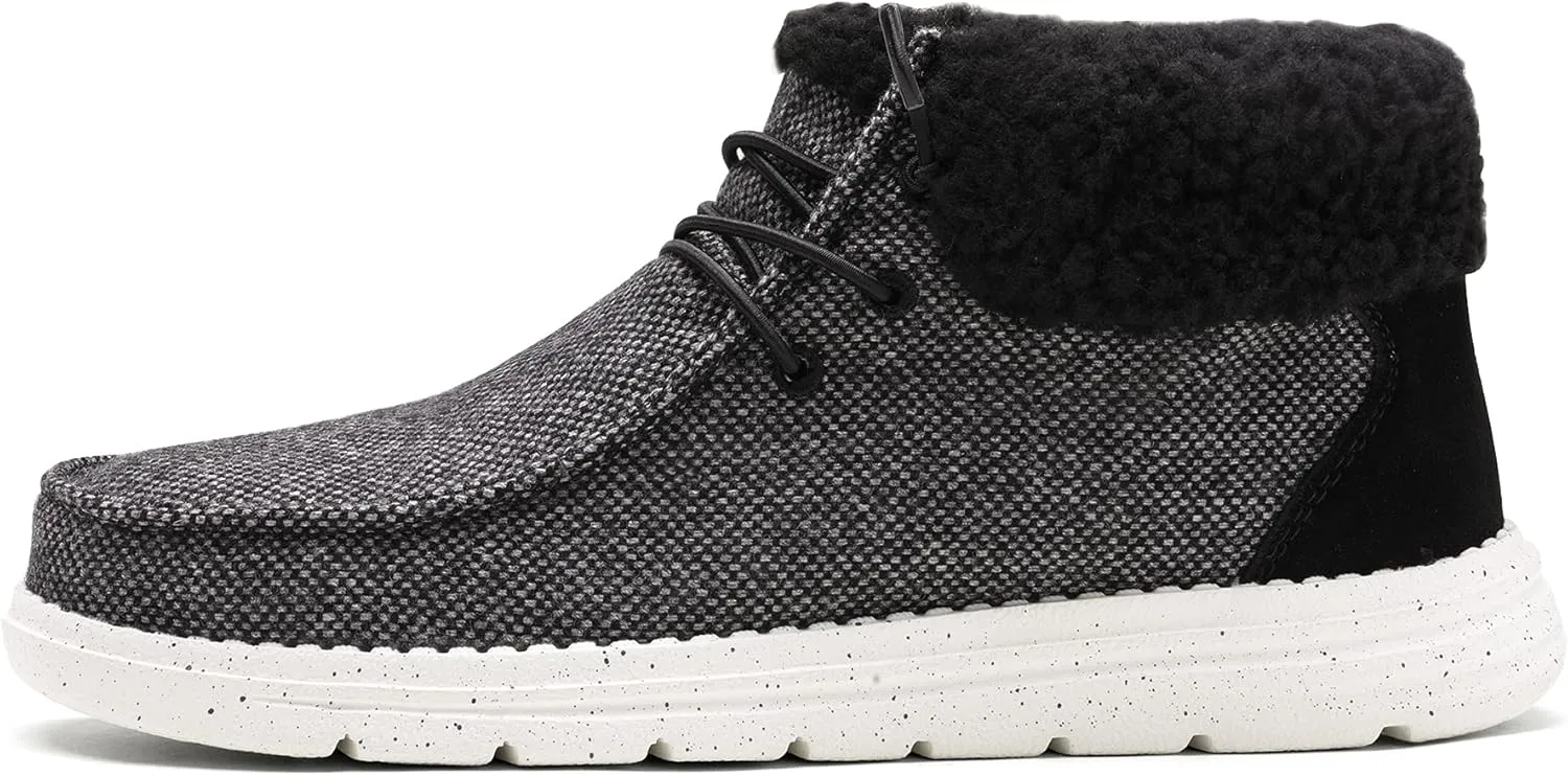Bruno Marc Women's Ankle Fur Lace-up Warm Boots