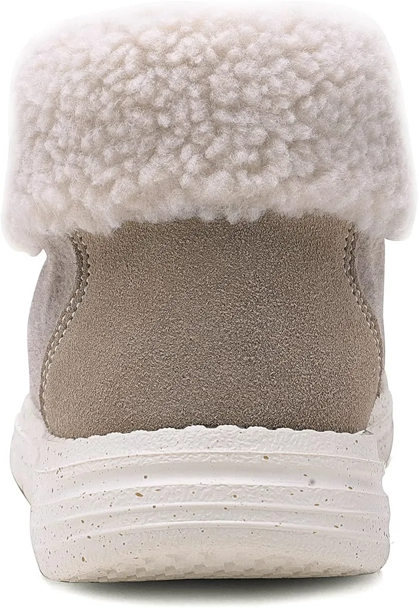 Bruno Marc Women's Ankle Fur Lace-up Warm Boots