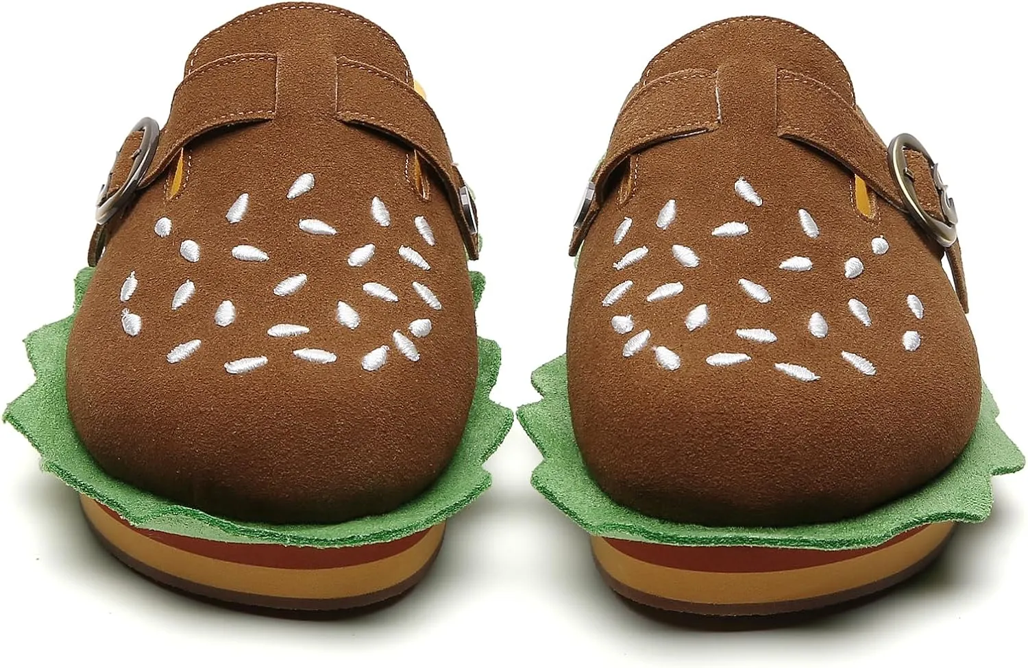 Burger Clogs for Womens Suede Leather Mules Cork Footbed Sandals Comfort Potato Shoes with Arch Support Clogs
