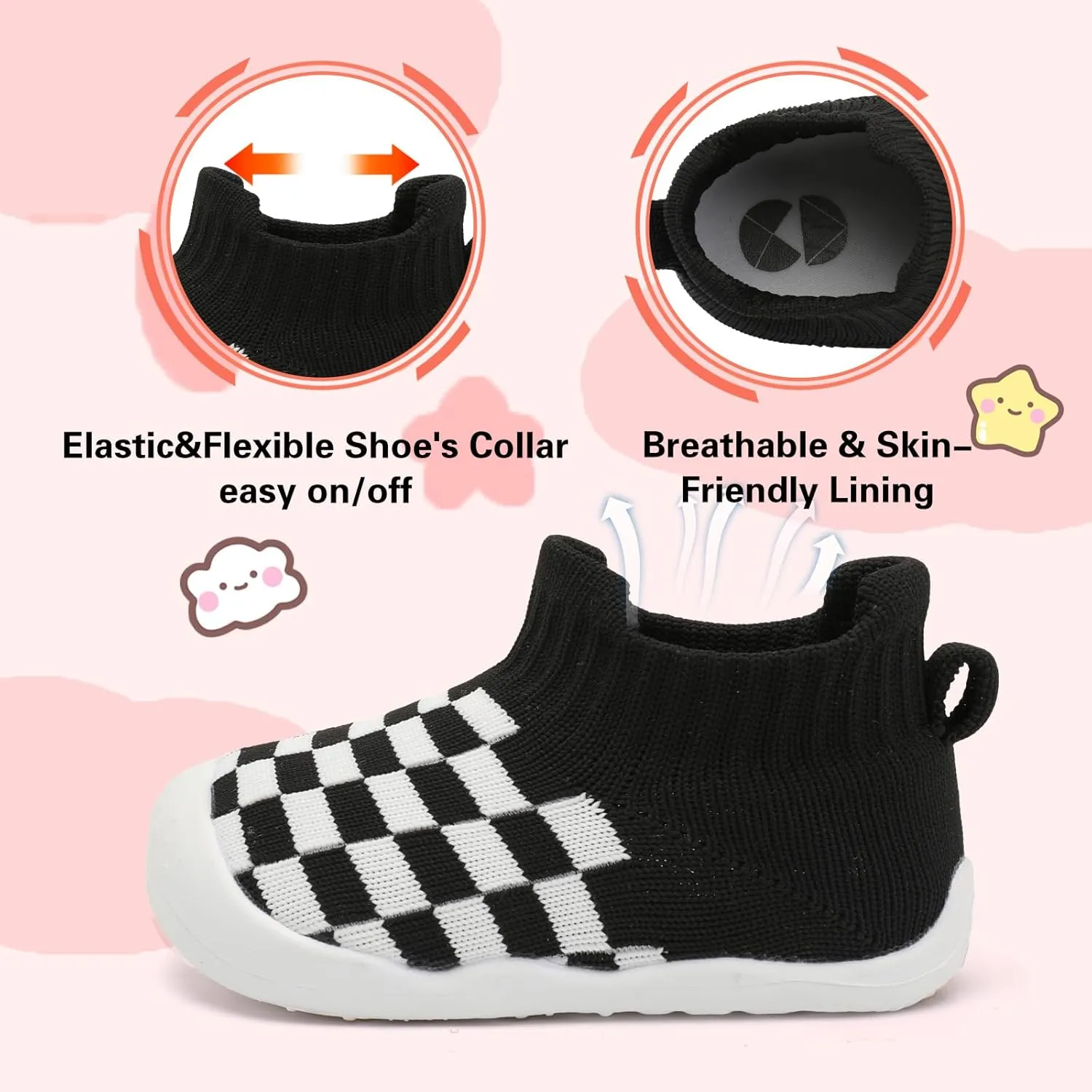 Centipede Demon Baby Shoes Baby Boys Girls Sock Shoes Breathable Infants Toddlers Slippers Indoor Outdoor Boots First Walking Shoe Slip On Sneakers Non Slip with Soft Rubber Soles