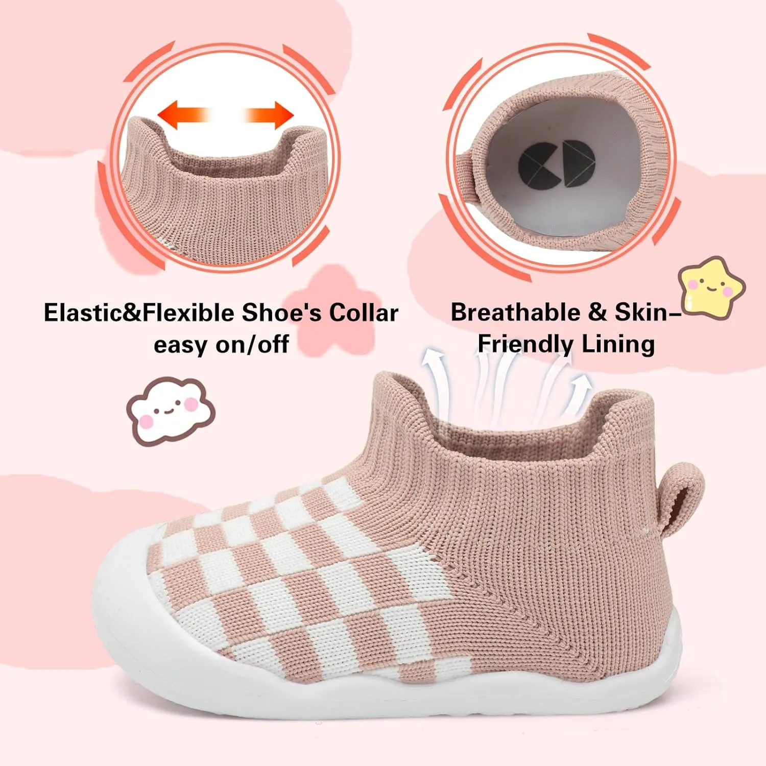 Centipede Demon Baby Shoes Baby Boys Girls Sock Shoes Breathable Infants Toddlers Slippers Indoor Outdoor Boots First Walking Shoe Slip On Sneakers Non Slip with Soft Rubber Soles