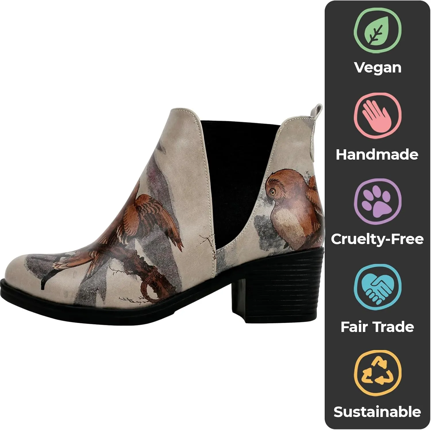 Chelsea Boots for Women - Vegan Leather and Handmade Heeled Ankle boots for Women
