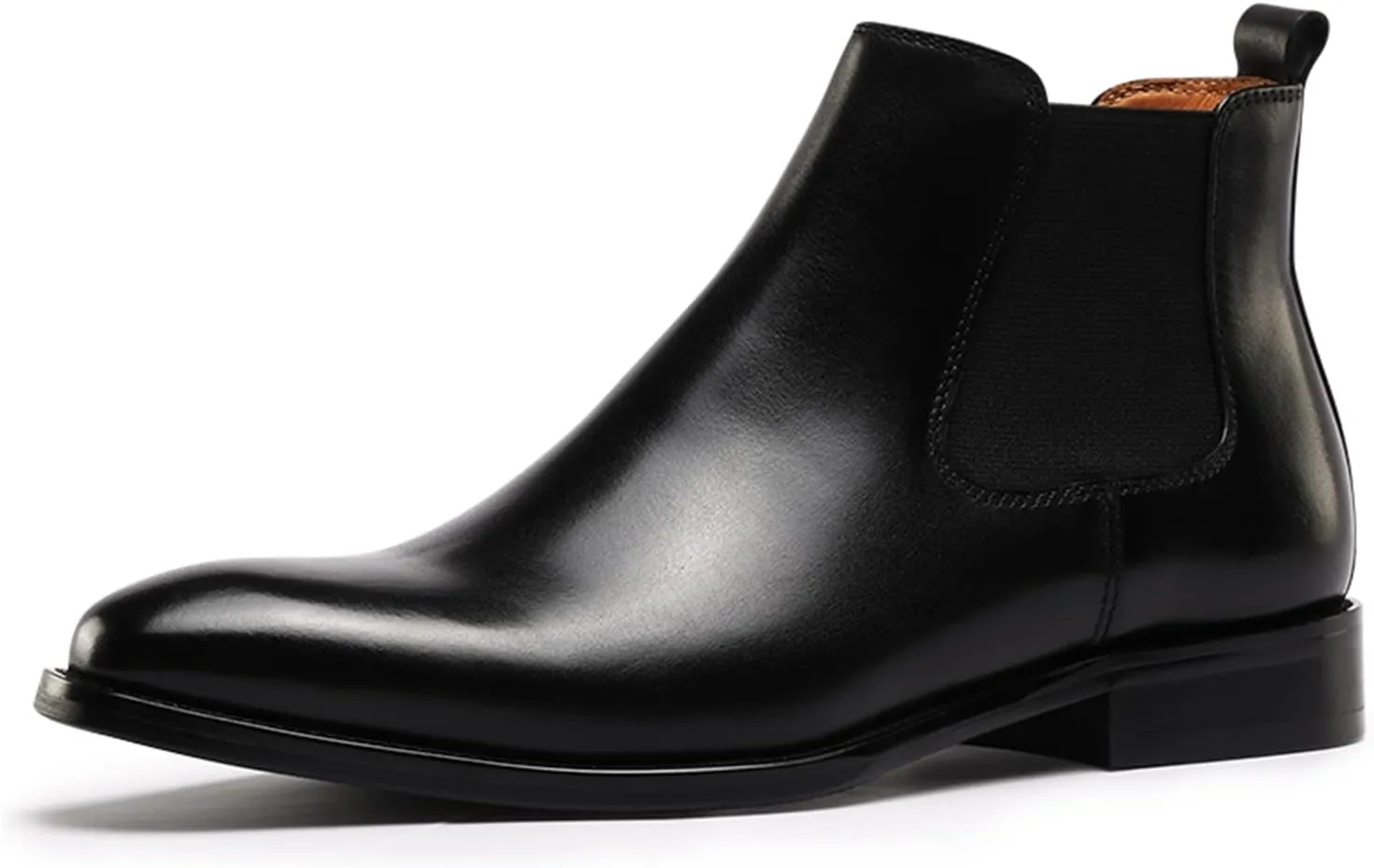 Chelsea Boots Men Genuine Leather,Non-Slip, Plain Toe, Casual and Comfortable