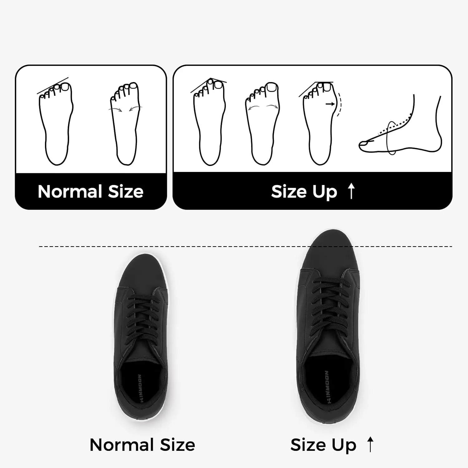 CHIN·MOON Men's Lightweight Casual Sneakers PU Leather Tennis Shoes Low Top Fashion Skate Sneaker