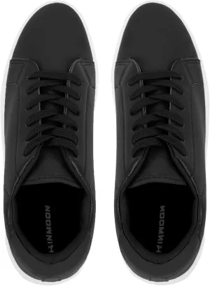 CHIN·MOON Men's Lightweight Casual Sneakers PU Leather Tennis Shoes Low Top Fashion Skate Sneaker