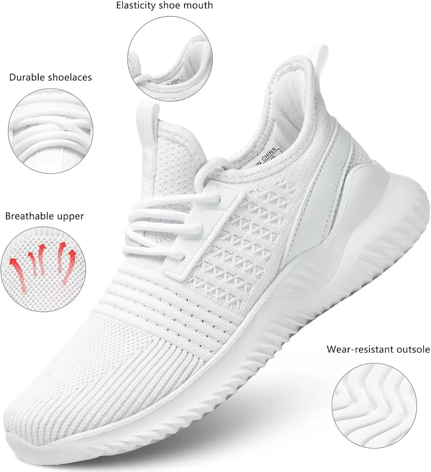 Chopben Women's Walking Shoes Lightweight Breathable Running Shoes Non Slip Athletic Fashion Sneakers Mesh Workout Casual Sports